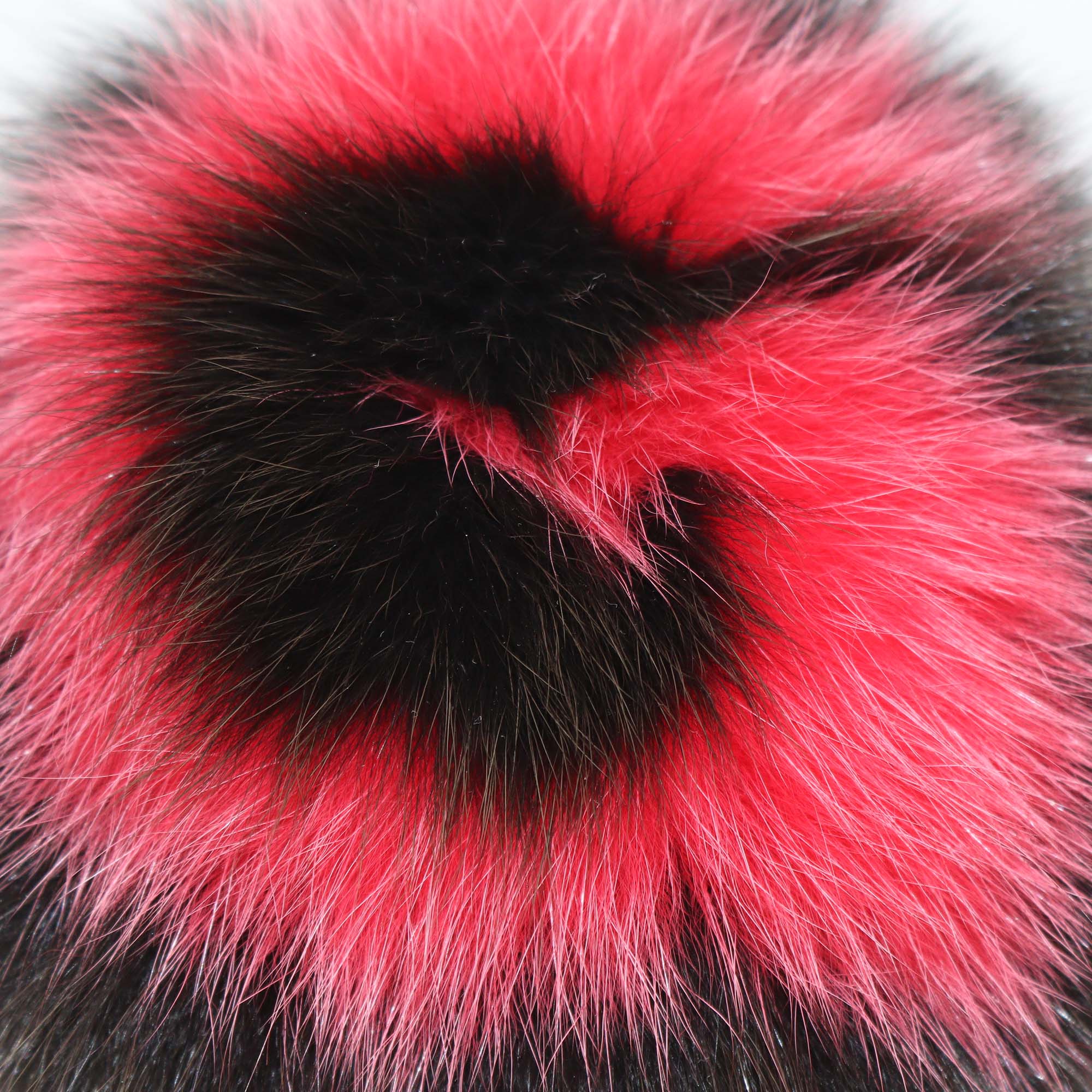 Fendi Brown/Pink Fur Pom Pom Bag Charm