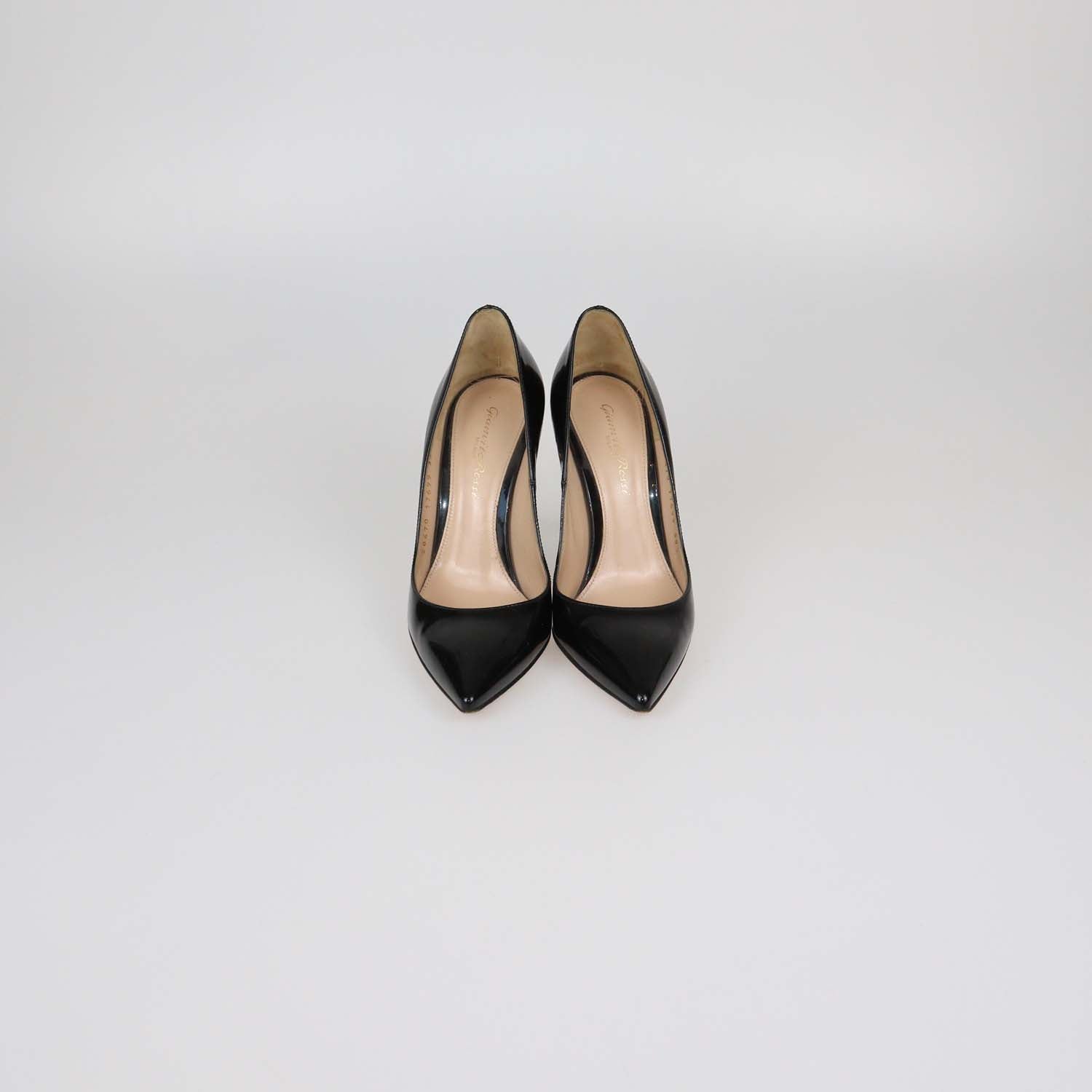 Gianvito Rossi Black Patent Leather Pointed Toe Pumps