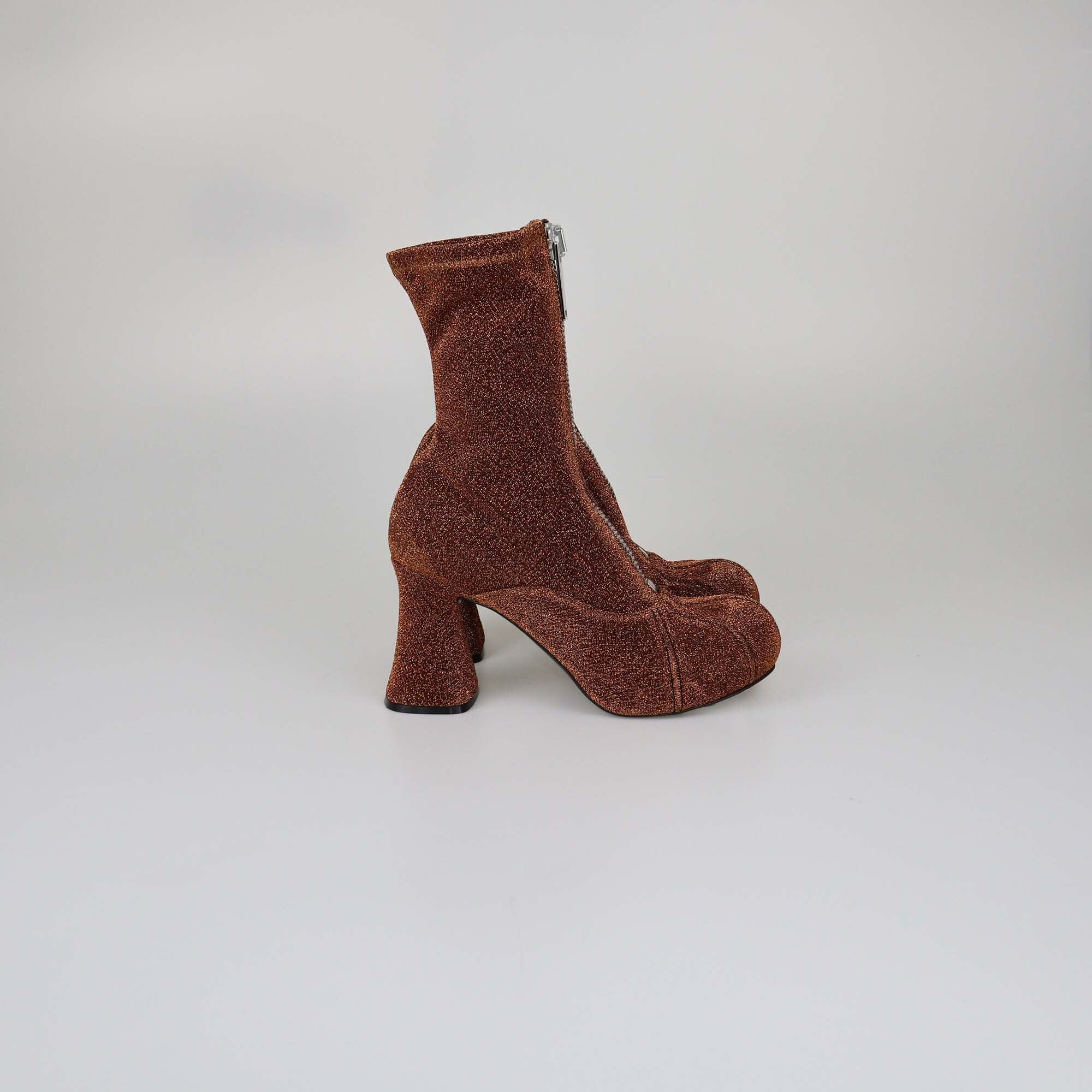 Stella McCartney Bronze Stretche Groove Ankle Boots Womens Stella McCartney