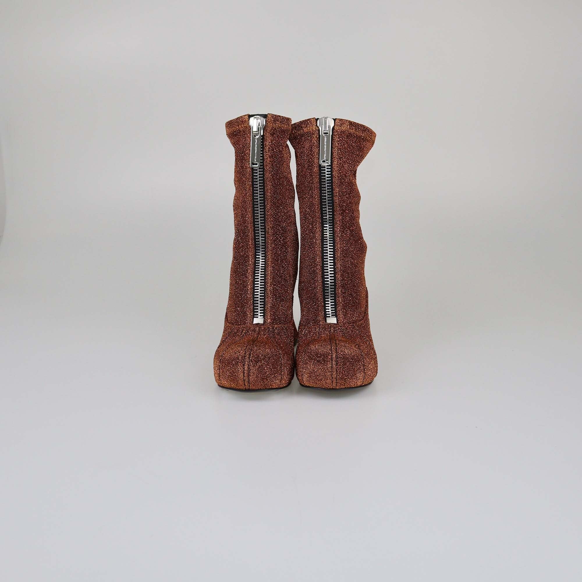 Stella McCartney Bronze Stretche Groove Ankle Boots Womens Stella McCartney