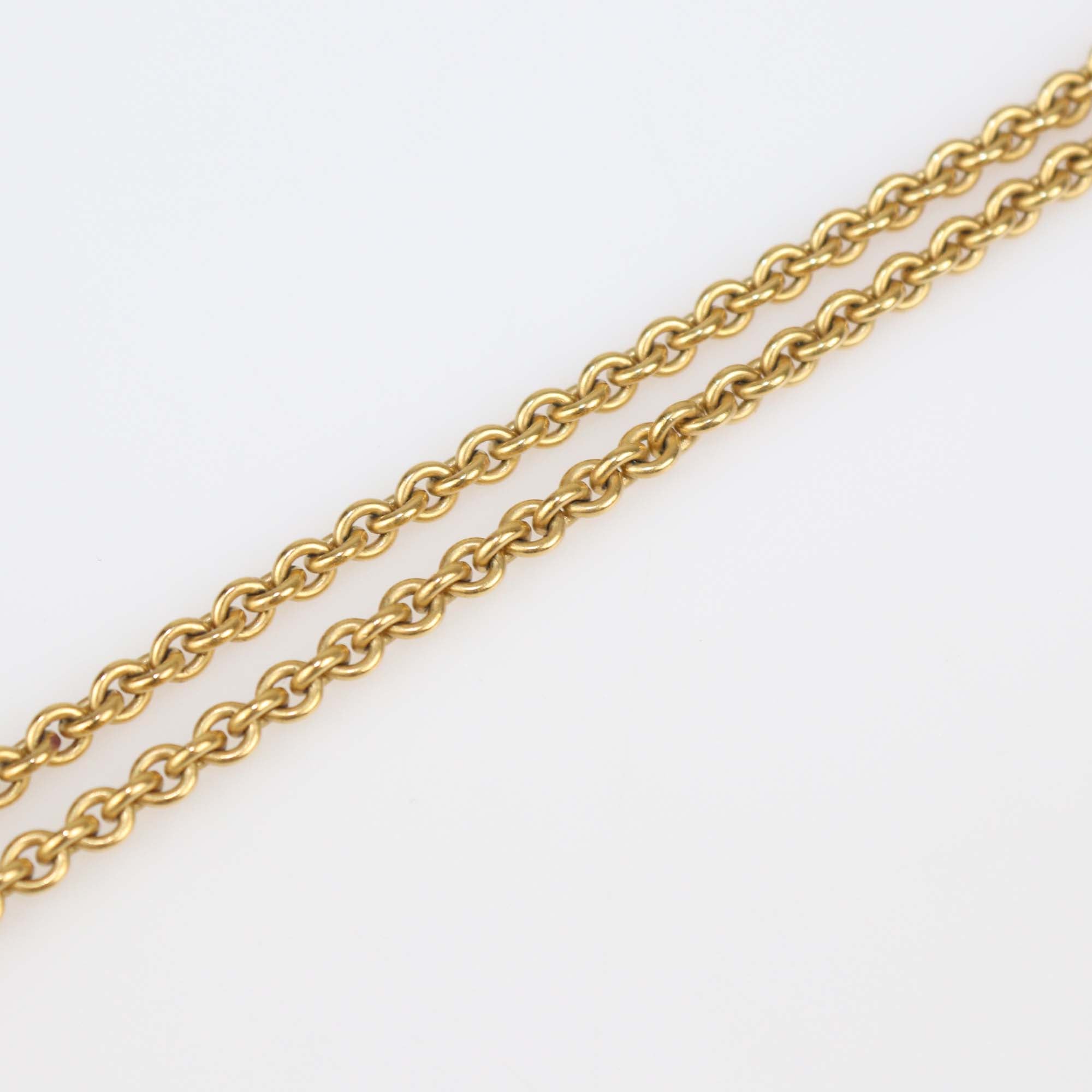 Christian Dior Gold Tone Metal Crystal 30 Montaigne Chain Necklace