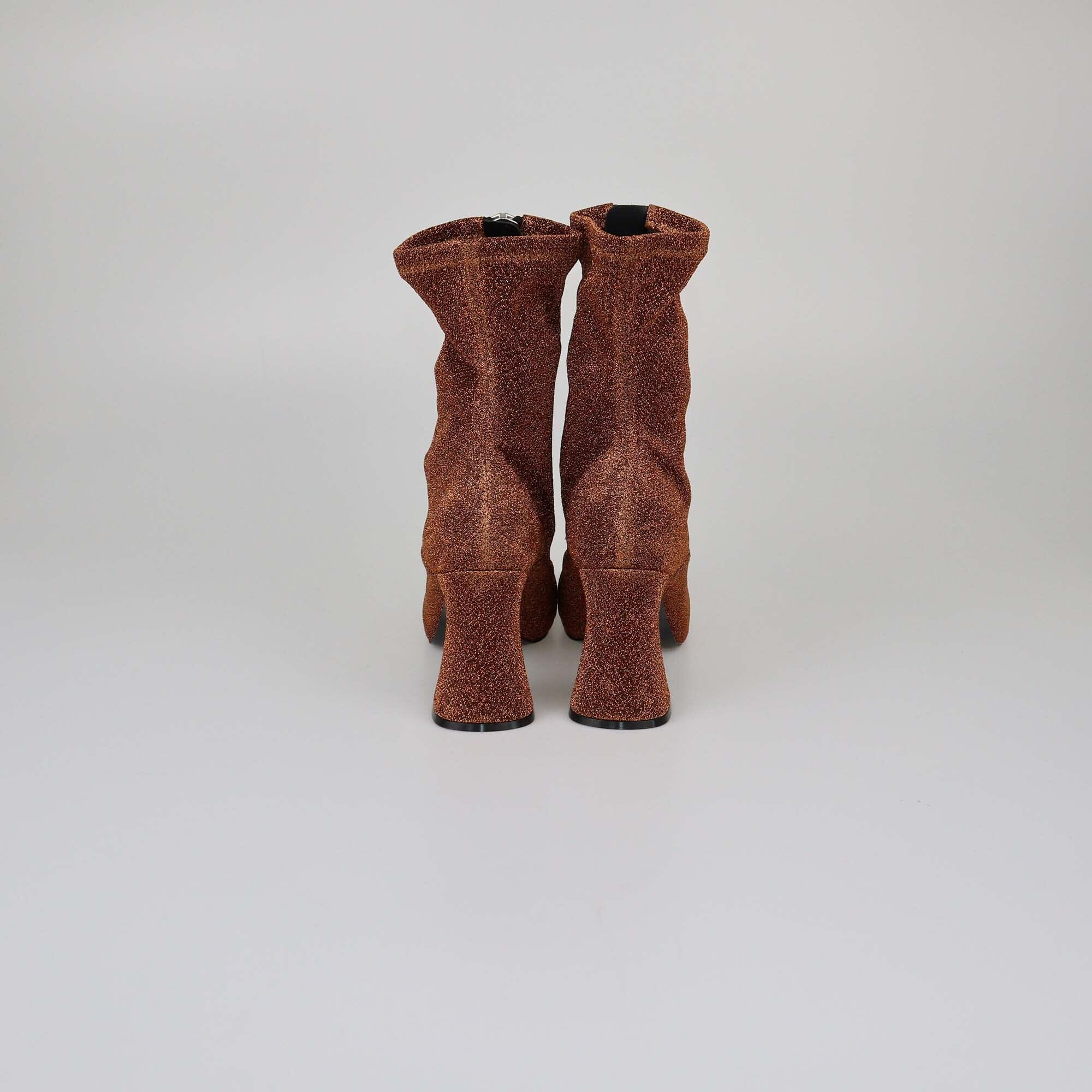 Stella McCartney Bronze Stretche Groove Ankle Boots Womens Stella McCartney