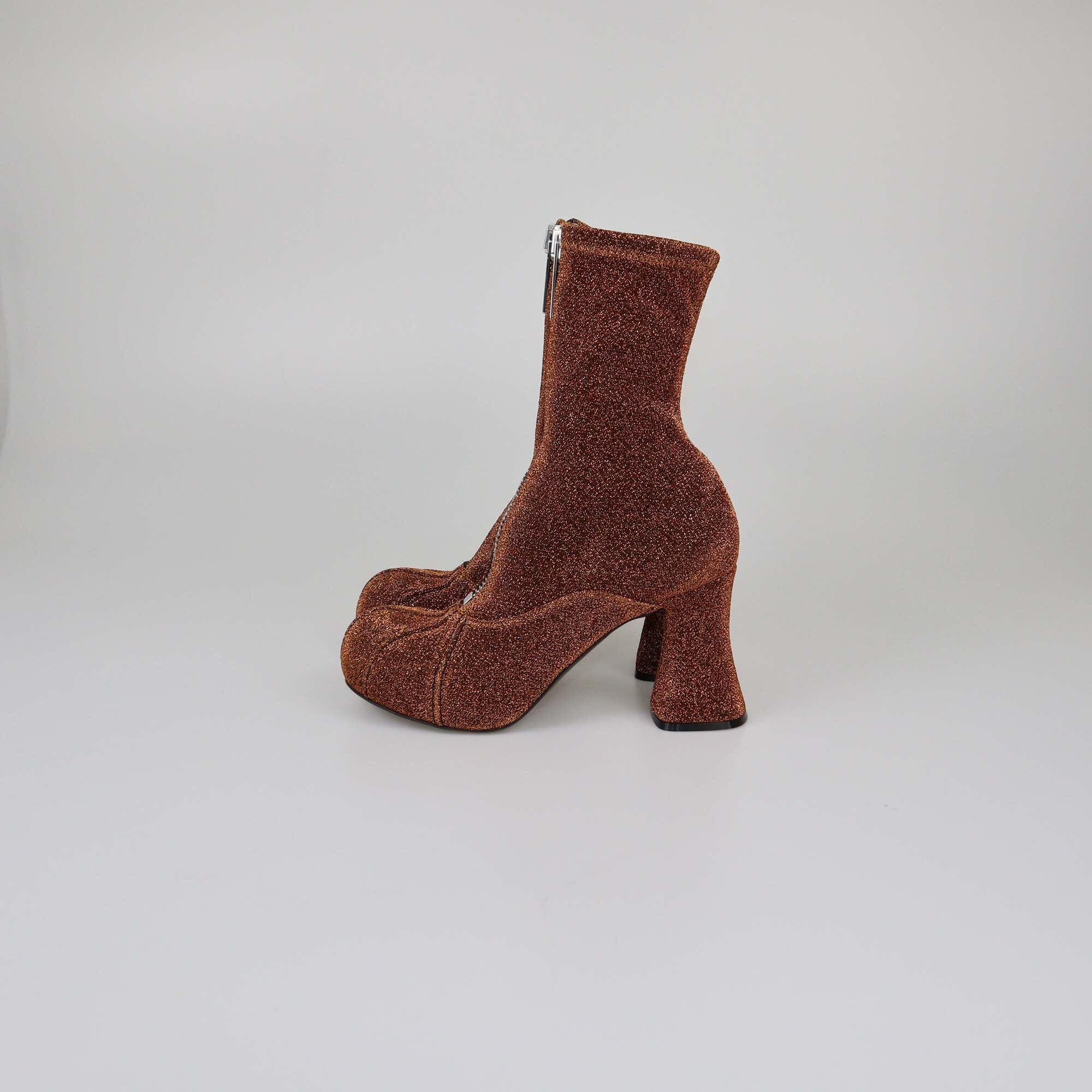 Stella McCartney Bronze Stretche Groove Ankle Boots Womens Stella McCartney