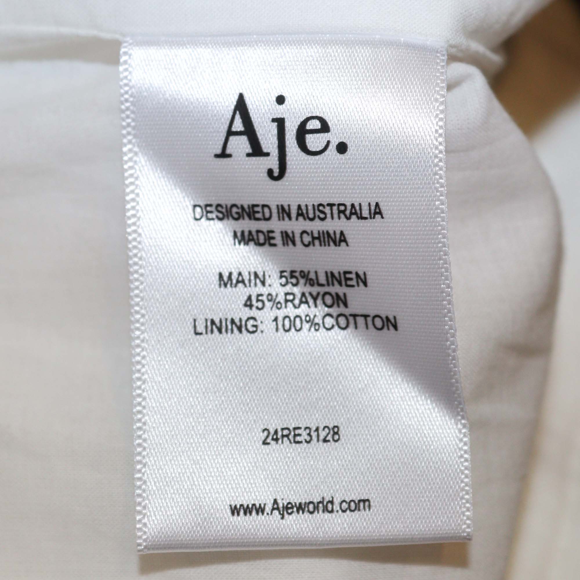 Aje Off White/Multicolor Linen Scattered Floral Print Constance Whipstitch Shirt & Pants Set