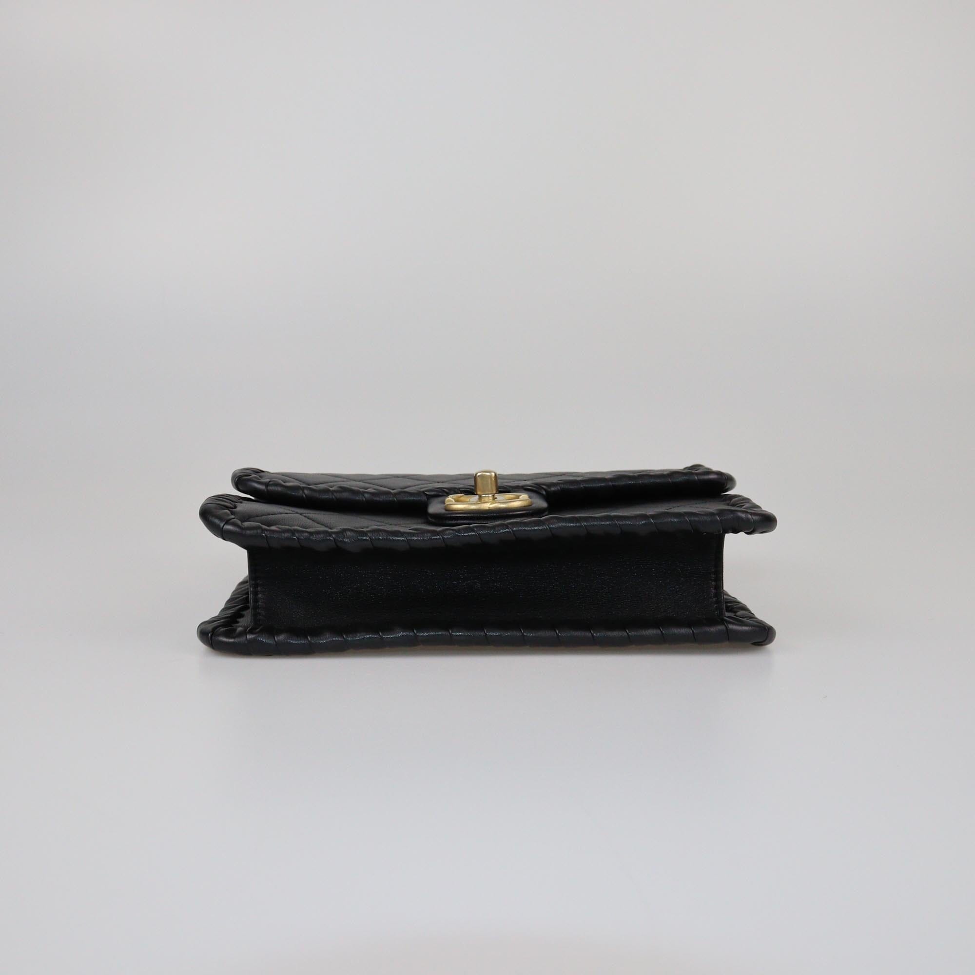 Chanel Black Quilted My Own Frame Flap Bag Womens Chanel