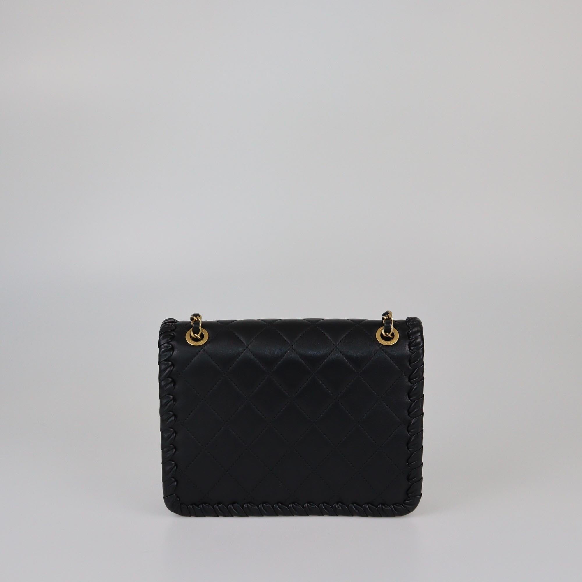 Chanel Black Quilted My Own Frame Flap Bag Womens Chanel