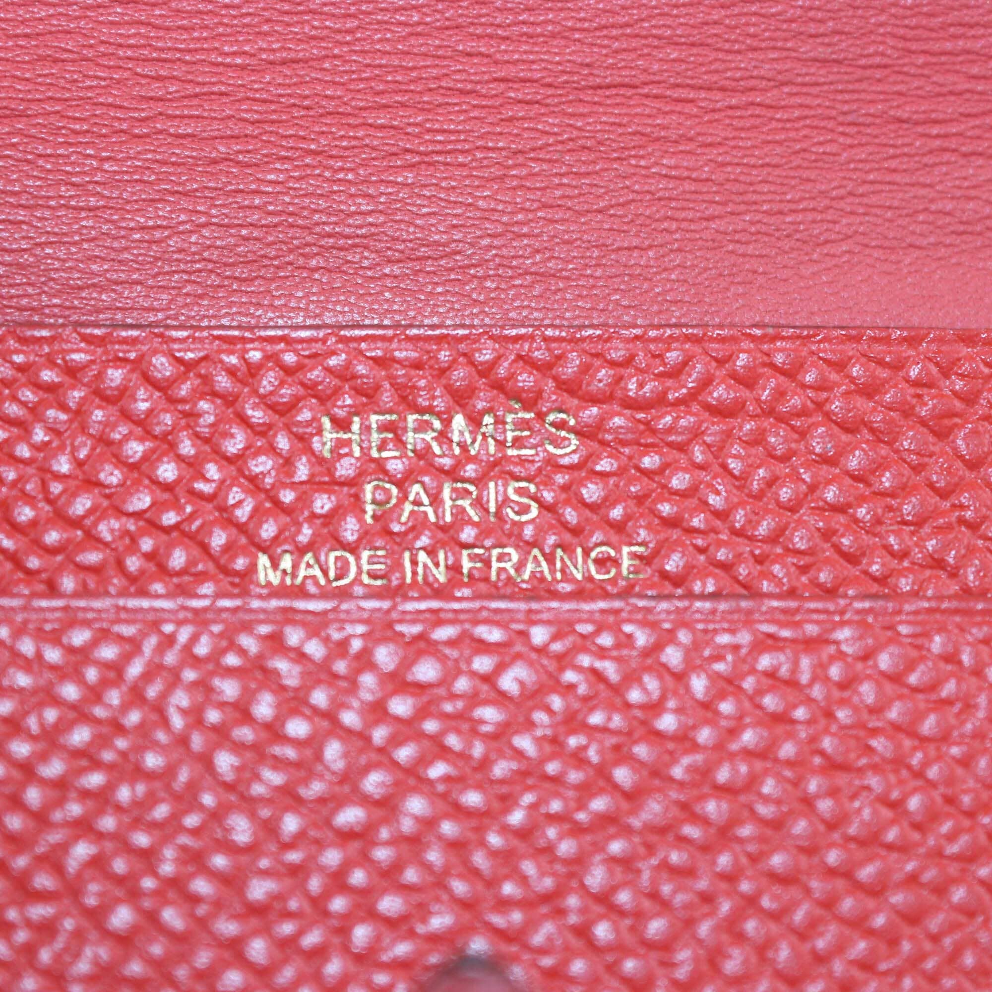 Hermes Capucine Epsom Bearn Card Holder Womens Hermes