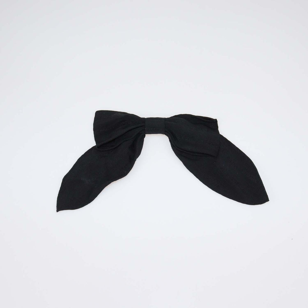 Chanel Black Fabric Bow Hairpin