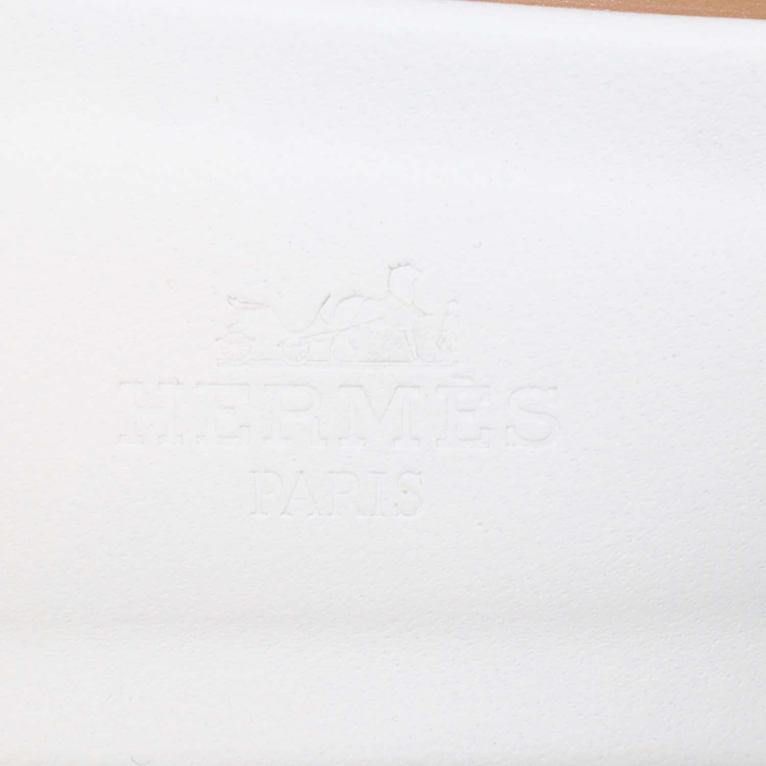 Hermes White Box Calf Leather Oran Sandals
