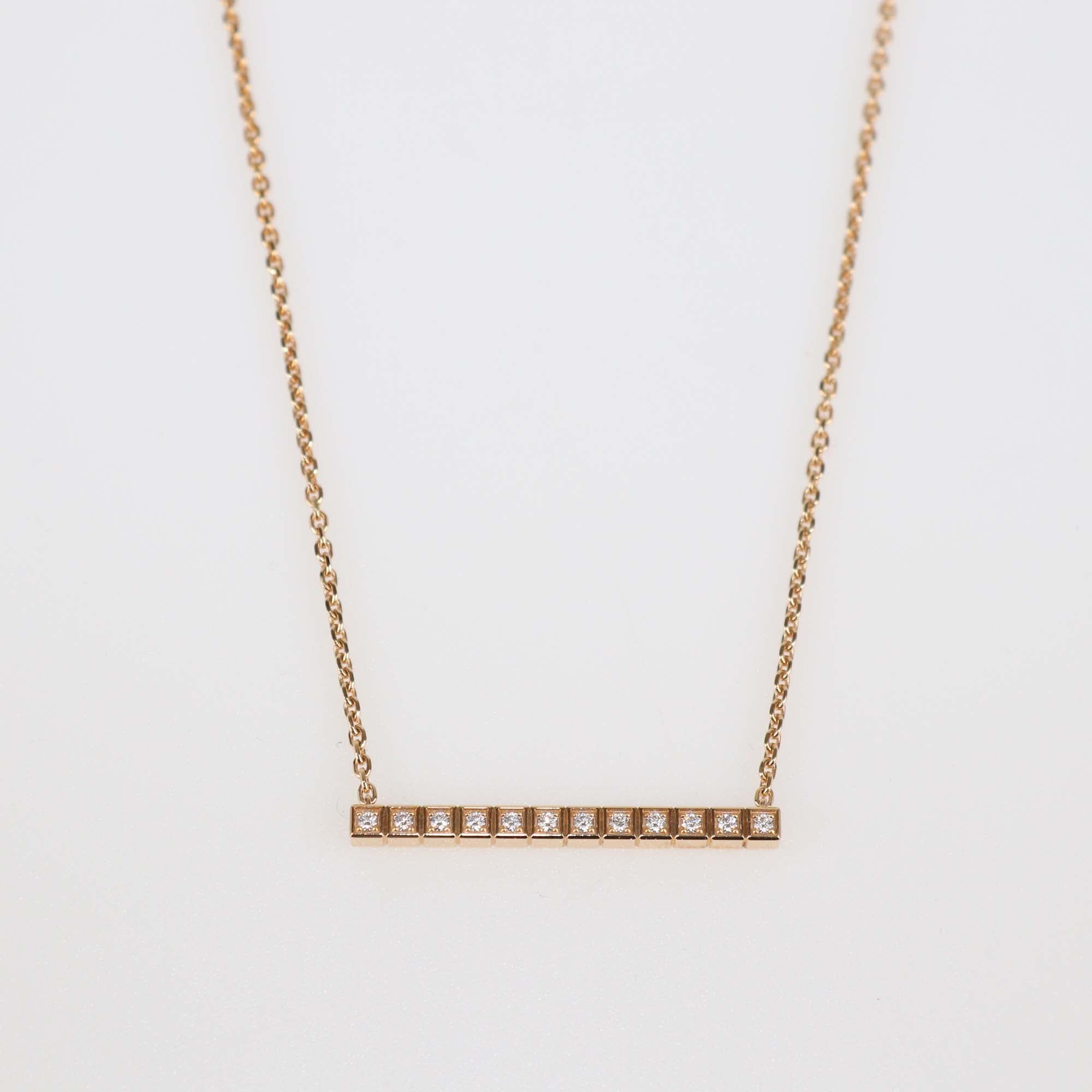 Chopard Ethical 18K Rose Gold Diamond Ice Cube Necklace