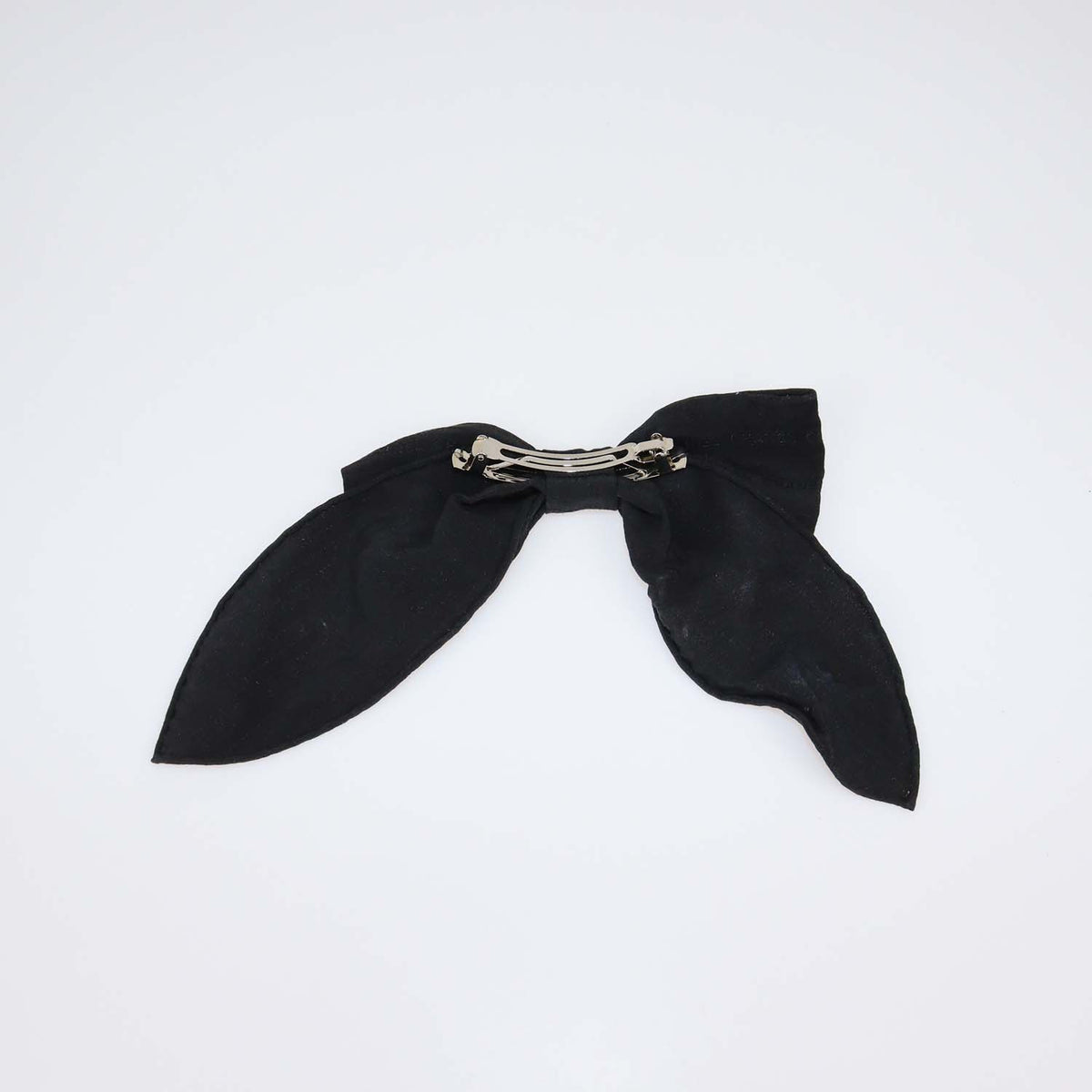 Chanel Black Fabric Bow Hairpin