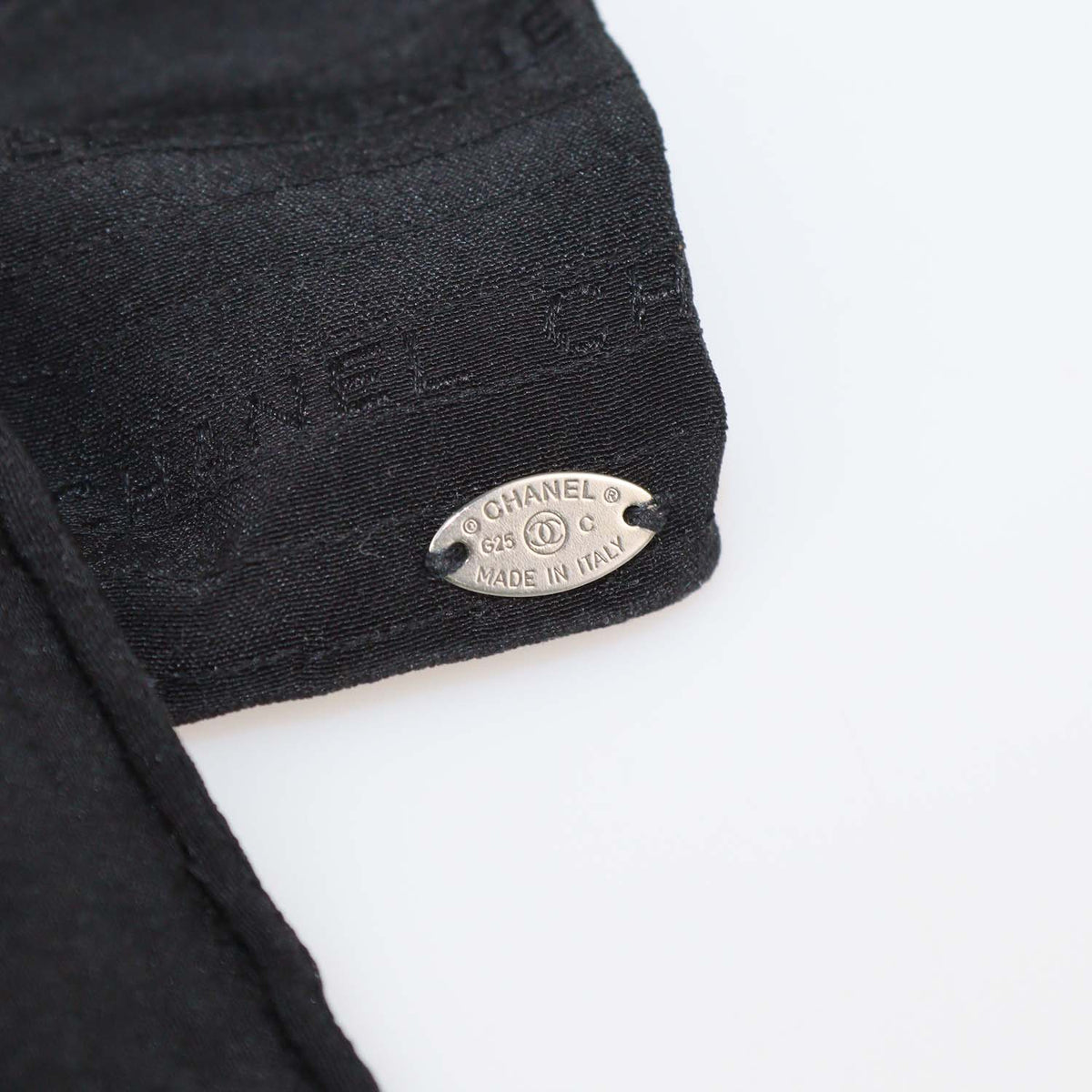 Chanel Black Fabric Bow Hairpin
