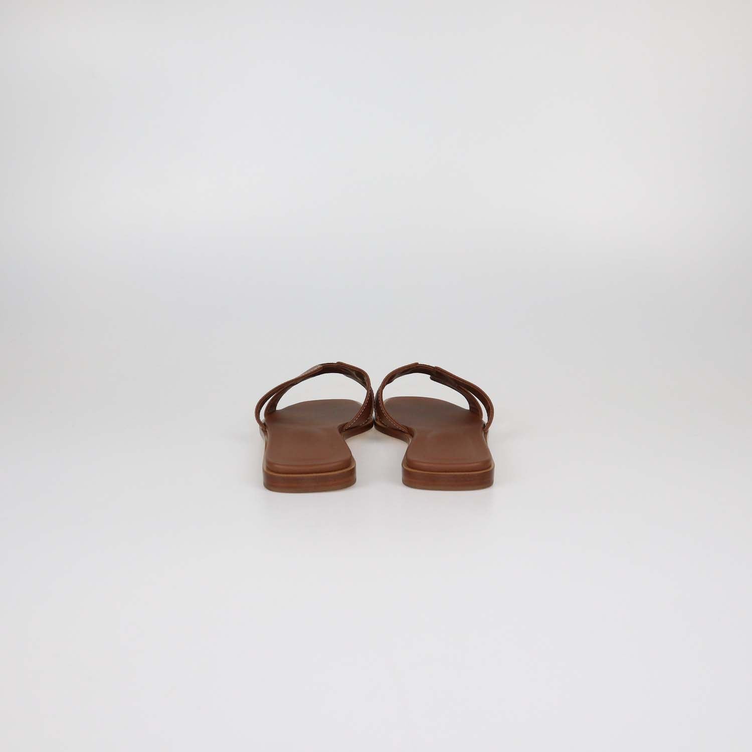 Hermes Black Box Calf Leather Oran Sandals