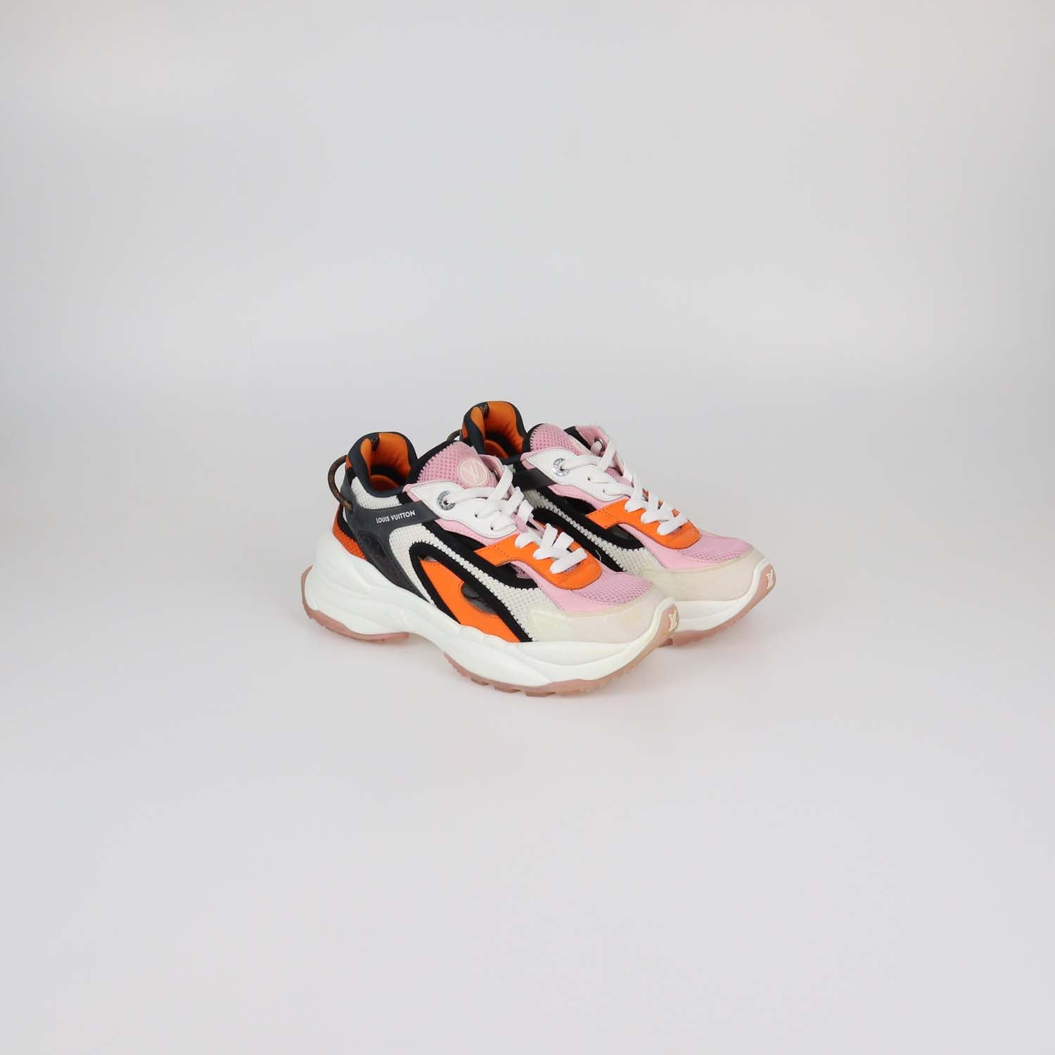 Louis Vuitton Multicolor Mesh and Leather Run 55 Sneakers