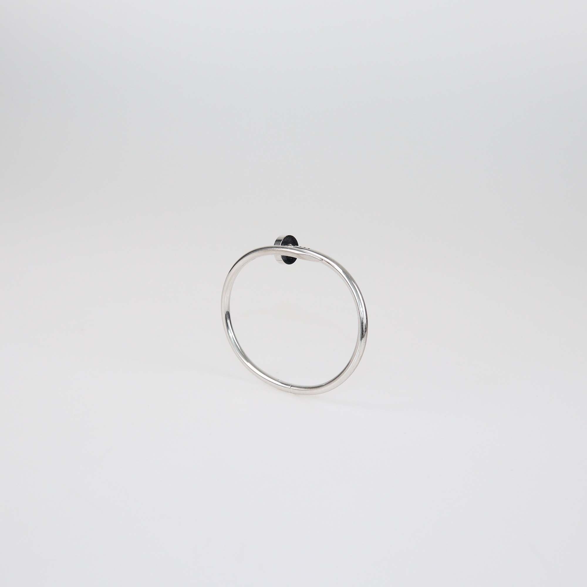 Cartier 18K White Gold juste Un Clou Bangle Bracelet Size 17