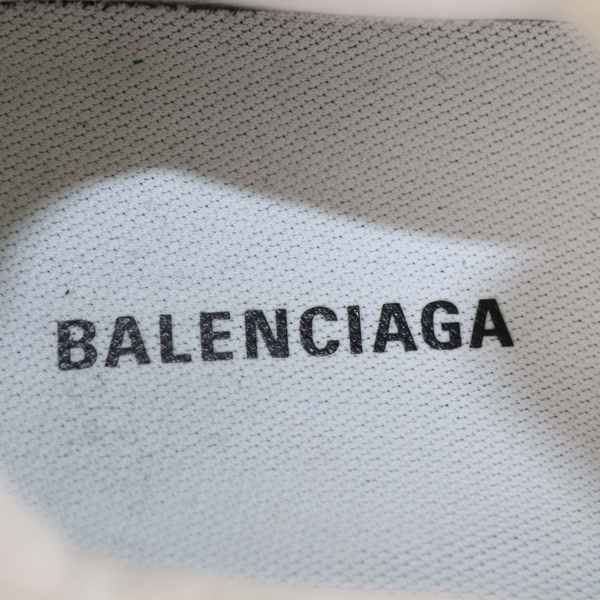 Balenciaga White Mesh and Faux Leather Runner Sneakers