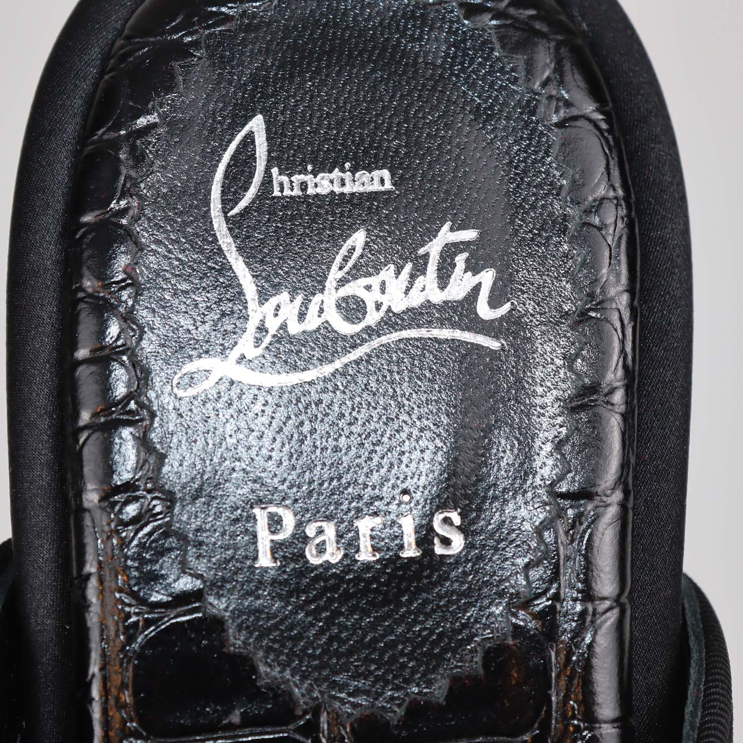 Christian Louboutin Black Velvet Coolito Embellished Mules