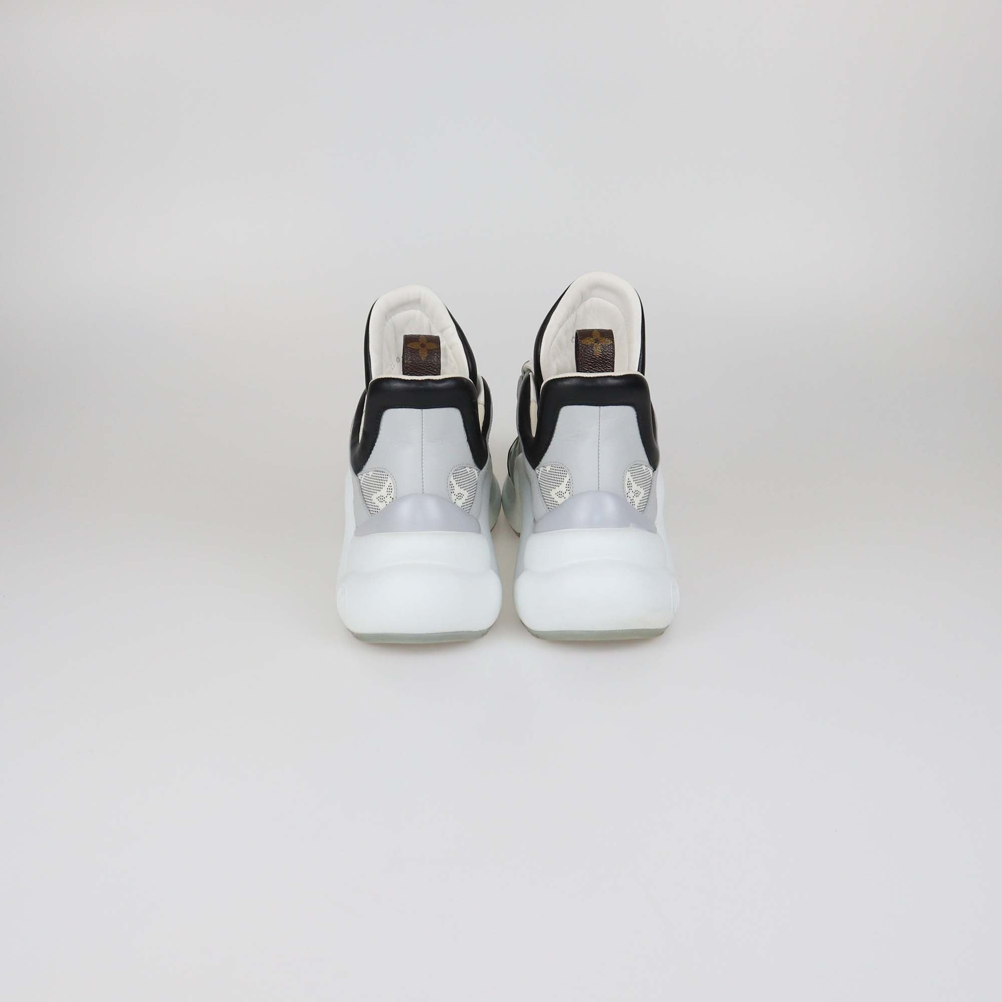 Louis Vuitton Grey/Black Monogram Nylon and Leather Archlight Sneakers