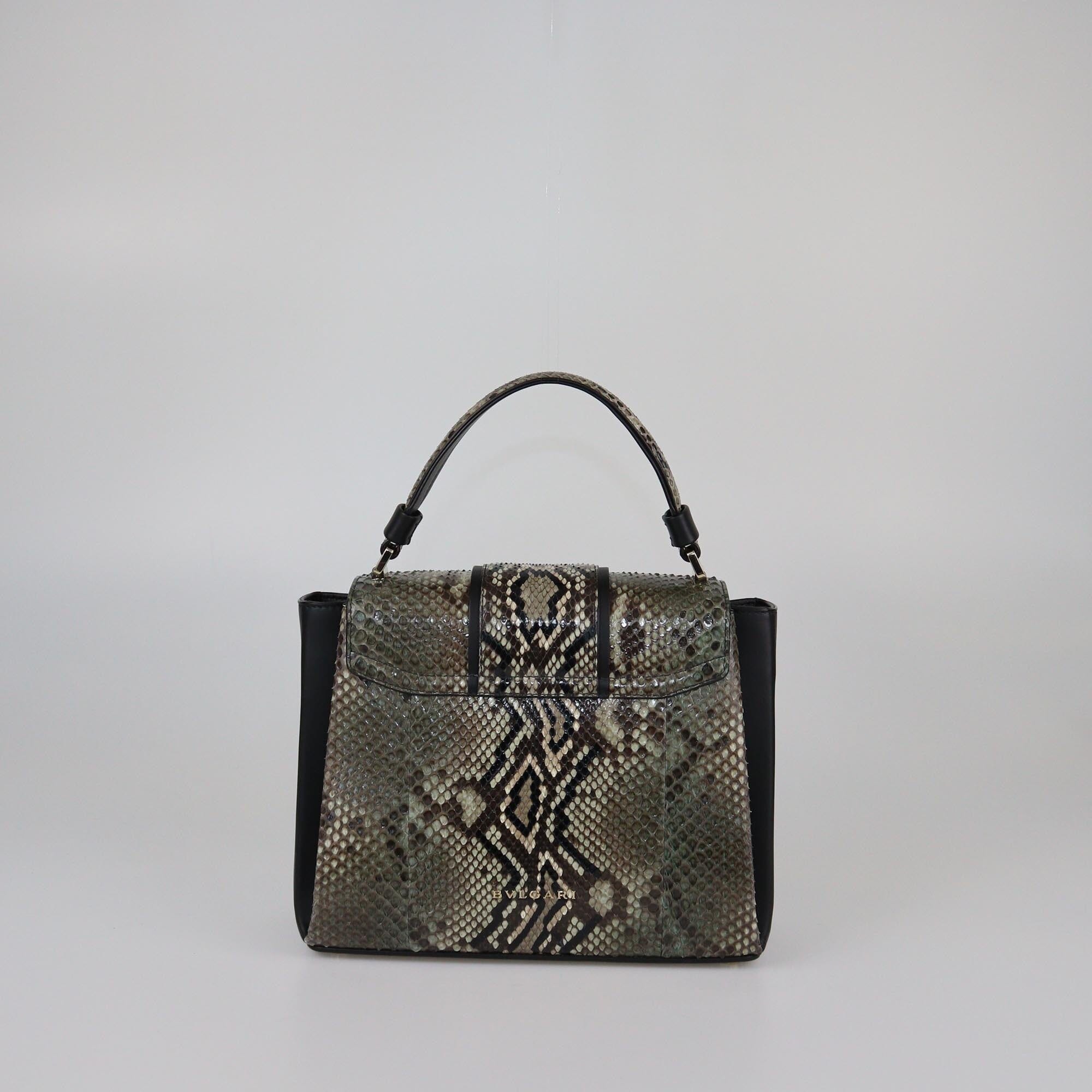 Bvlgari Black/Multicolor Small Serpenti Viper Top Handle Bag Womens Bvlgari