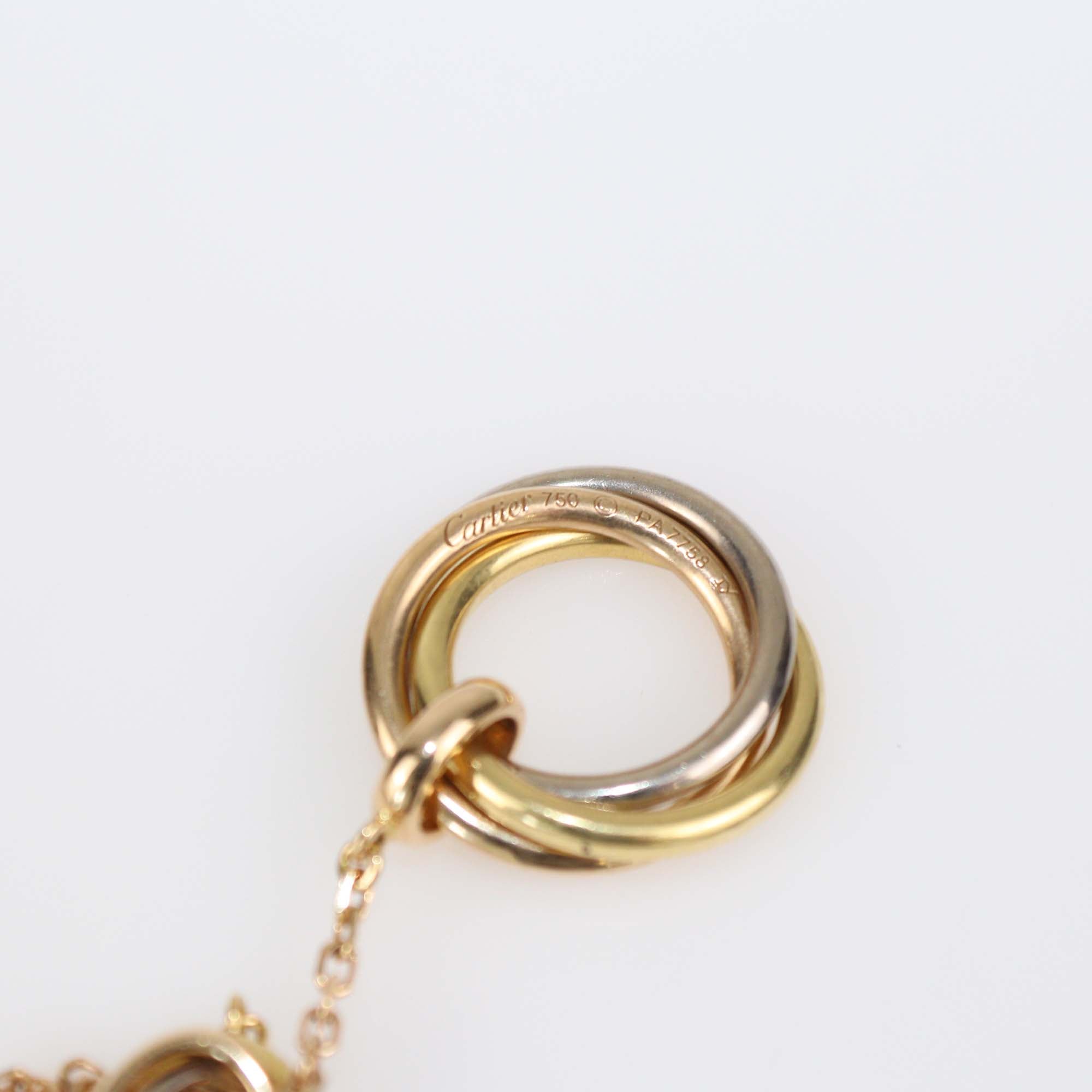 Cartier 18K Three-Tone Gold Trinity Lariat Diamond Necklace