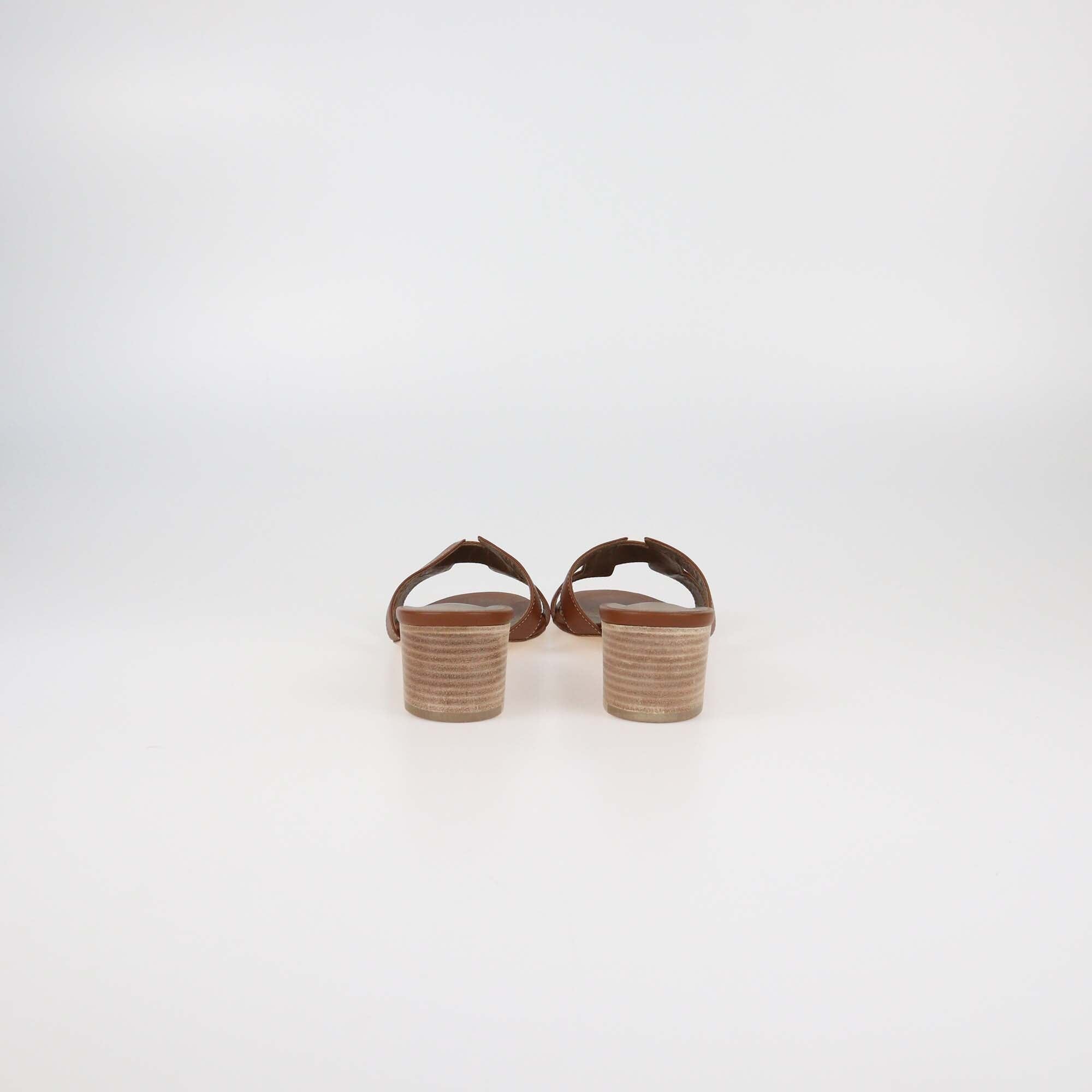 Hermes Gold Leather Oasis Sandals Womens Hermes