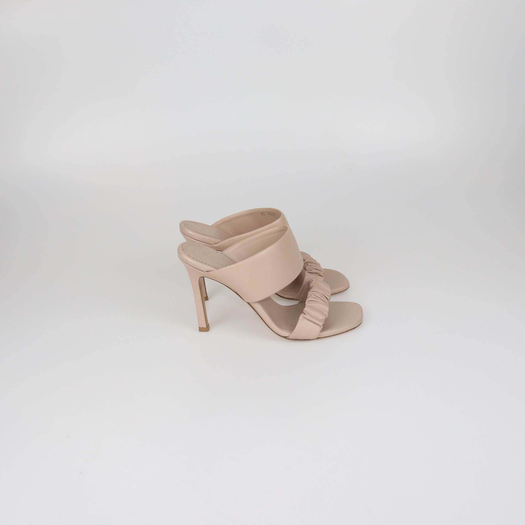 Louis Vuitton Beige Leather Drapy Sandals
