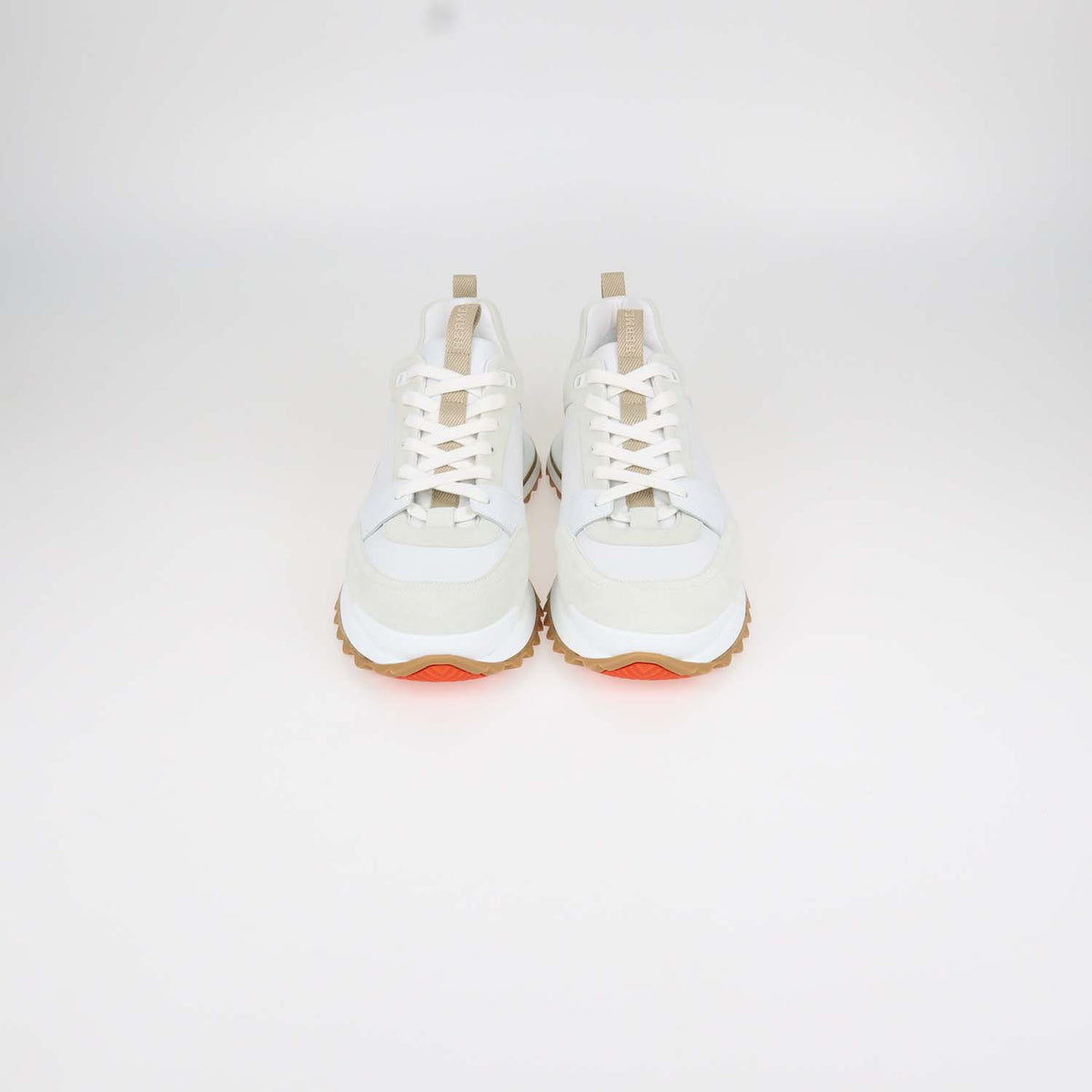 Hermes White Leather Leader Sneakers