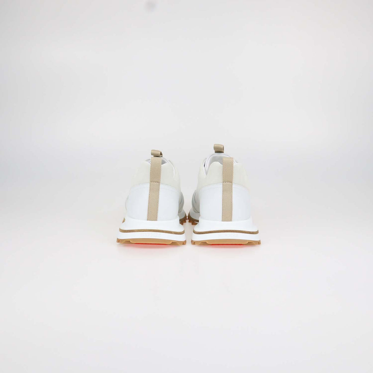 Hermes White Leather Leader Sneakers