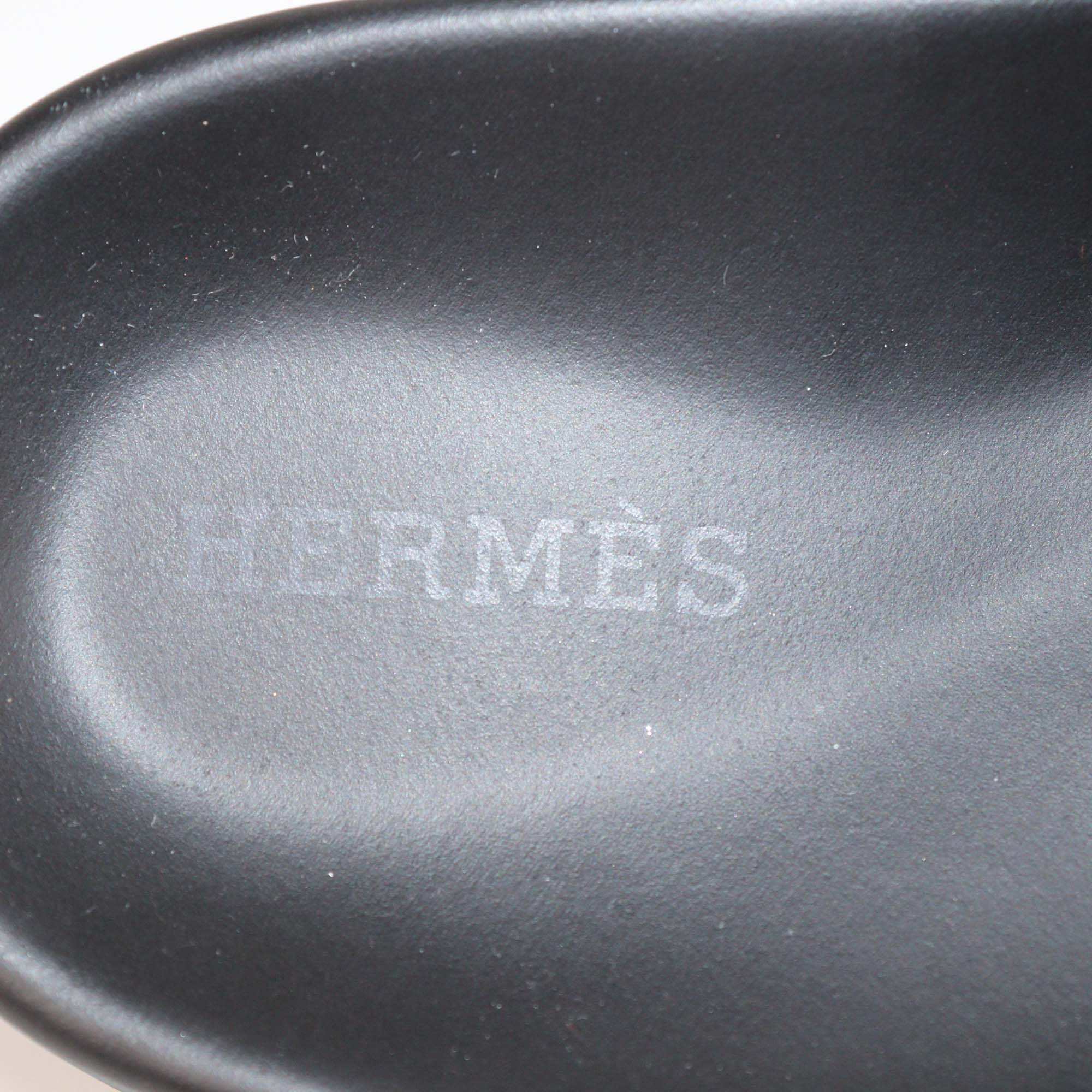 Hermes Violet Majorette Satin Chypre Sandals