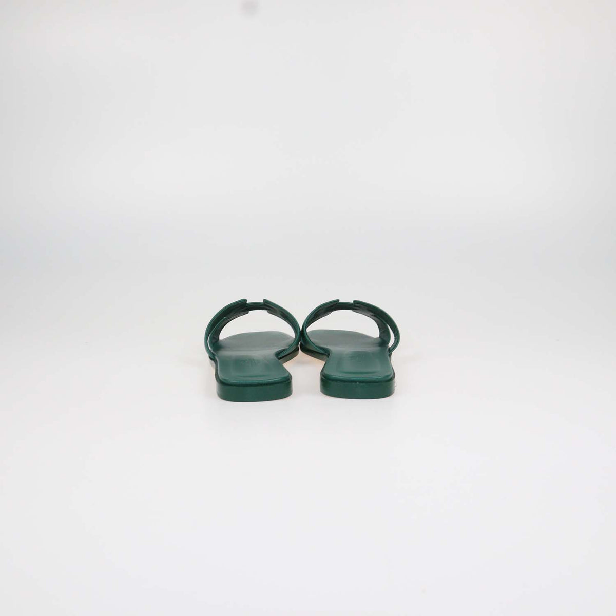 Hermes Vert Oyat Epsom Leather Oran Sandals