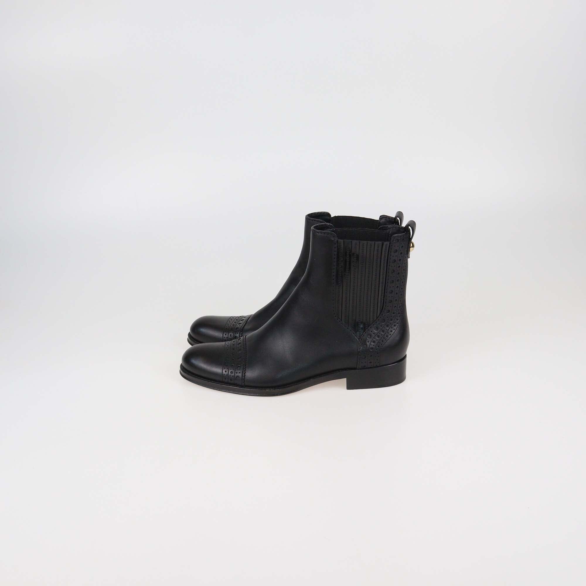 Louis Vuitton Black Leather Chelsea Ankle Boots Womens Louis Vuitton