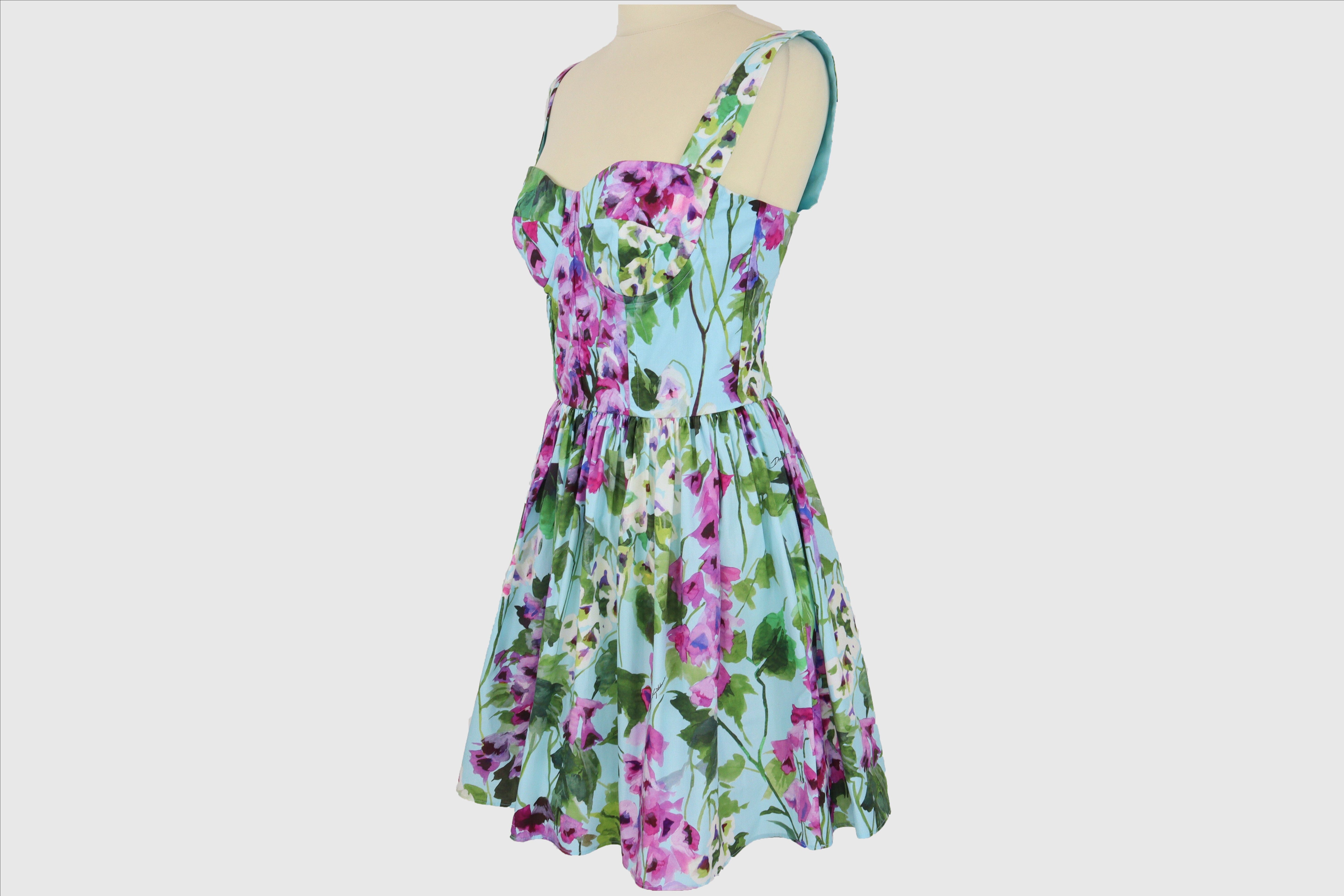 Floral Print Mini Dress Clothing Dolce & Gabbana 