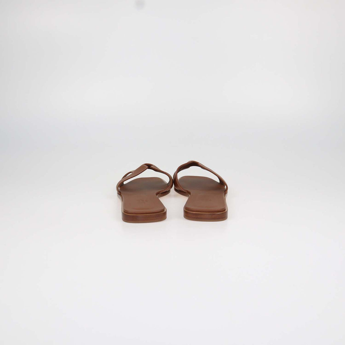 Hermes Gold Box Calf Leather Oran Sandals