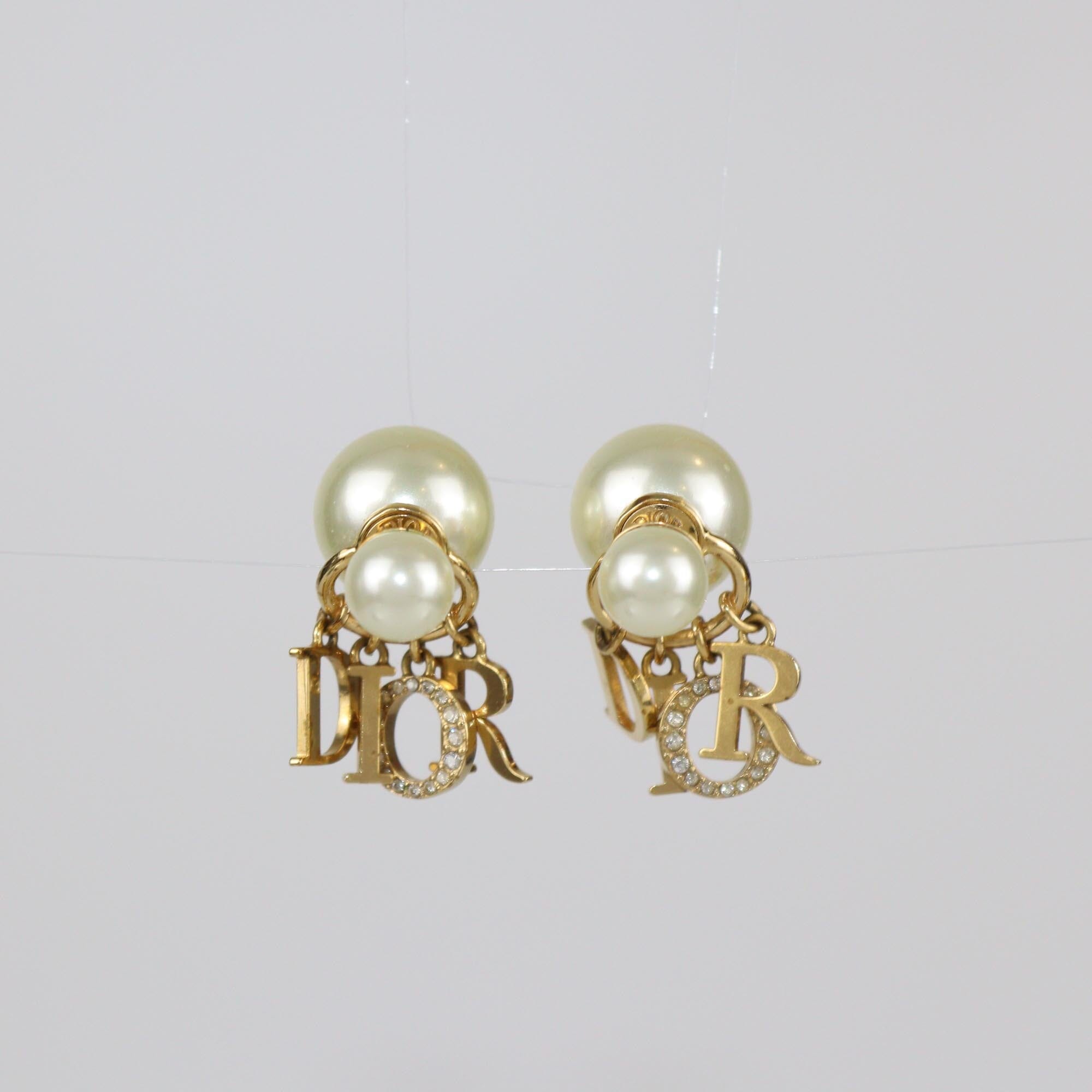 Christian Dior Gold Tone Dior Tribales Earrings Womens Christian Dior