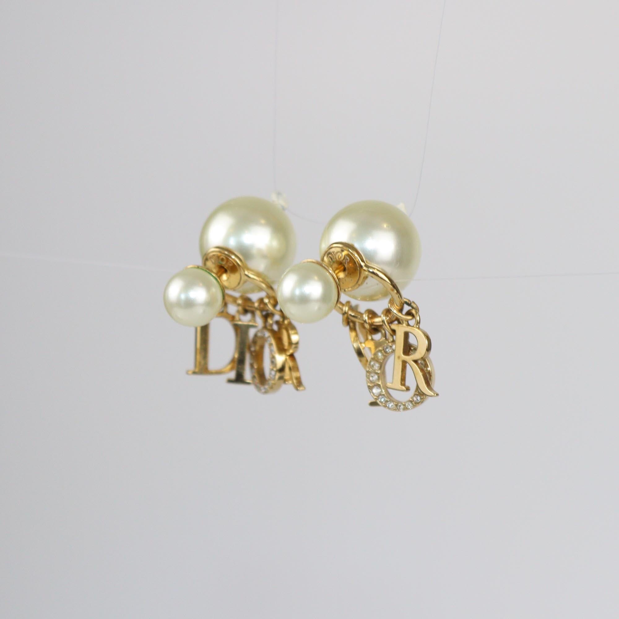 Christian Dior Gold Tone Dior Tribales Earrings Womens Christian Dior