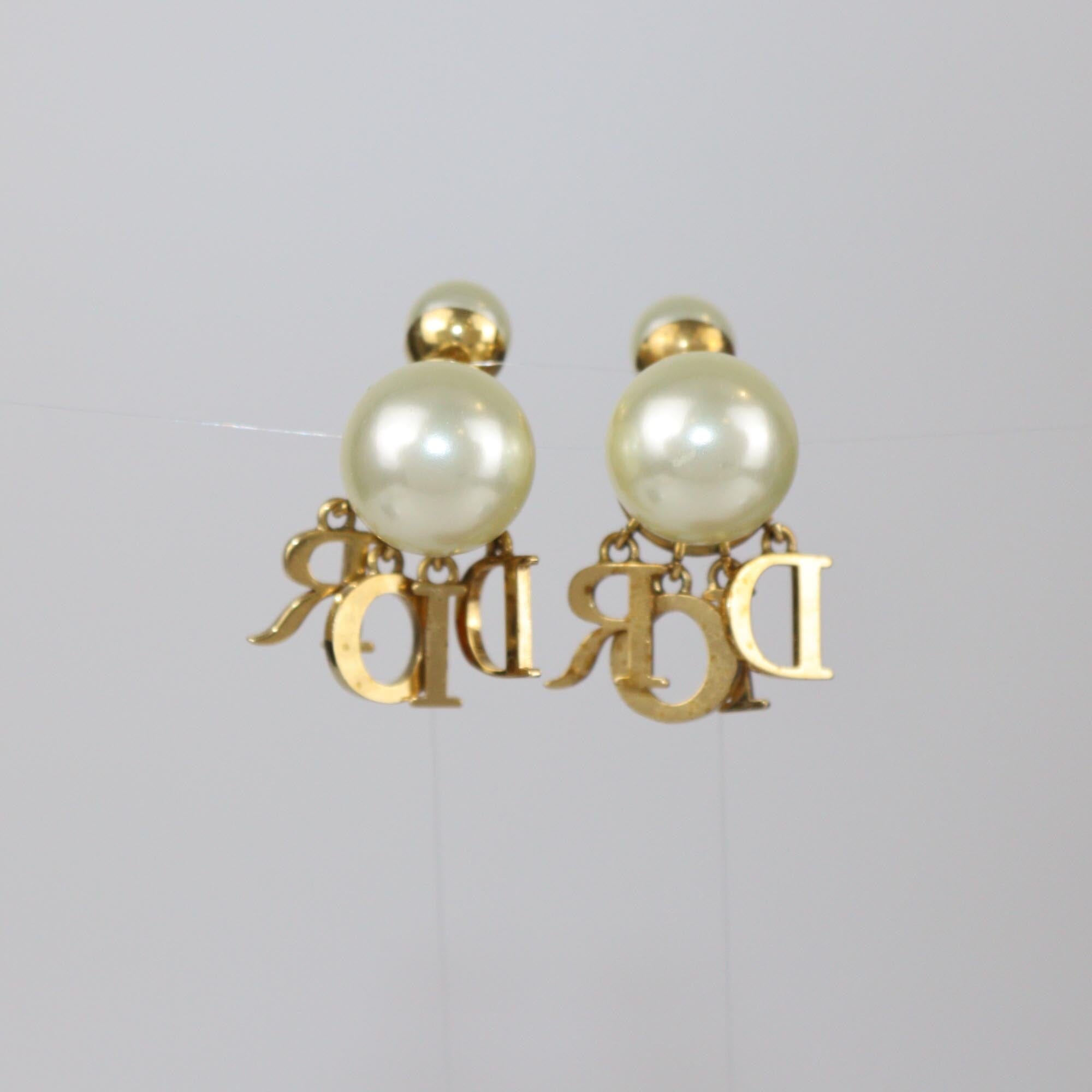 Christian Dior Gold Tone Dior Tribales Earrings Womens Christian Dior