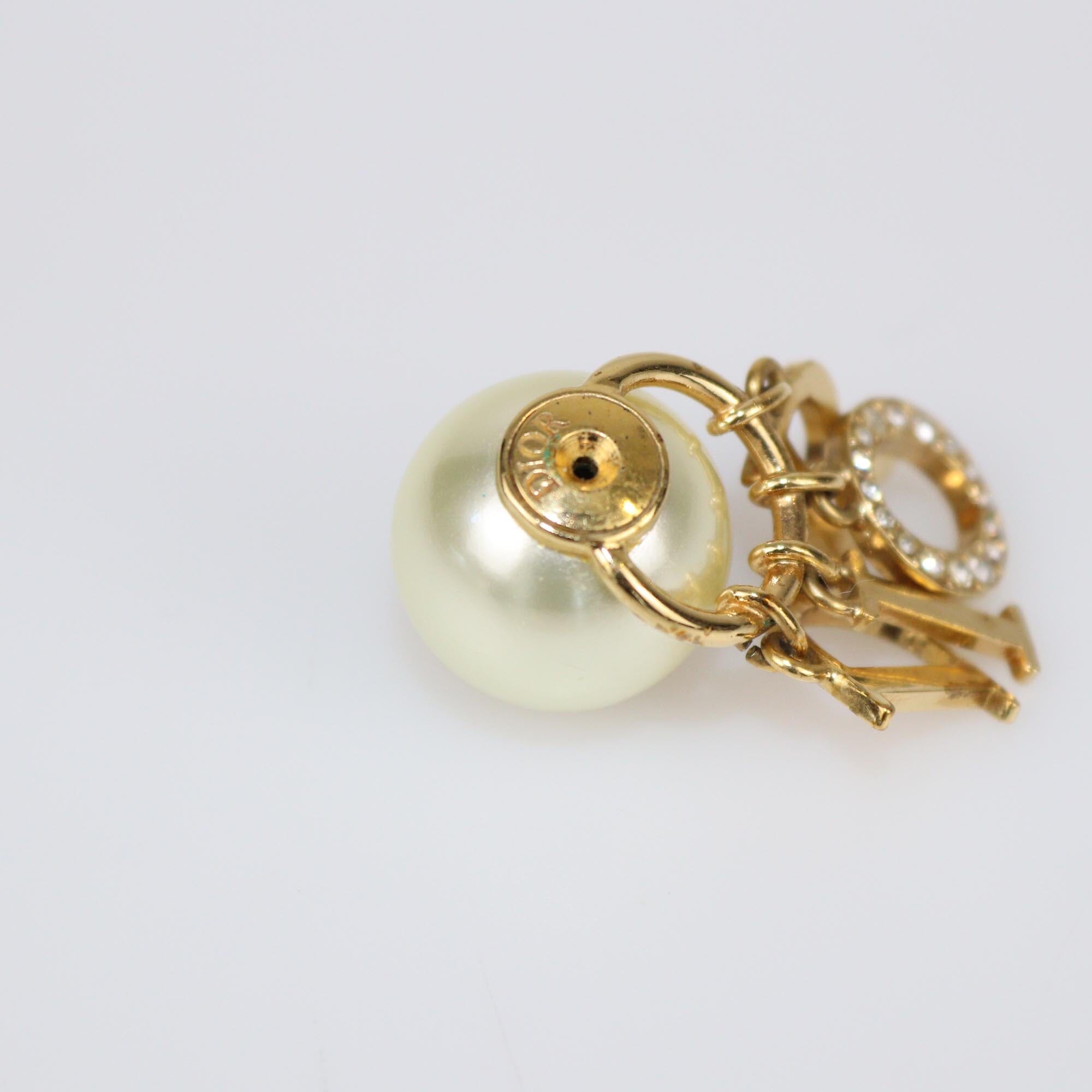 Christian Dior Gold Tone Dior Tribales Earrings Womens Christian Dior