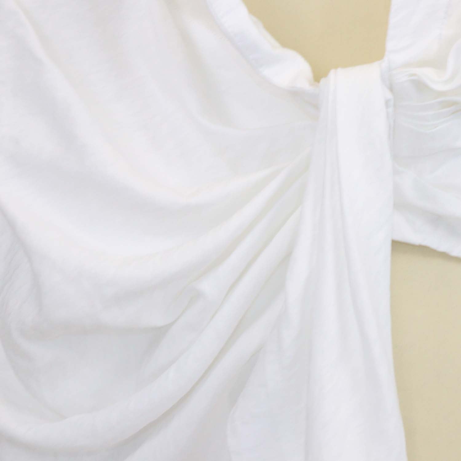 Jacquemus White Blend Viscose Knot L'Amour Long Sleeve Top