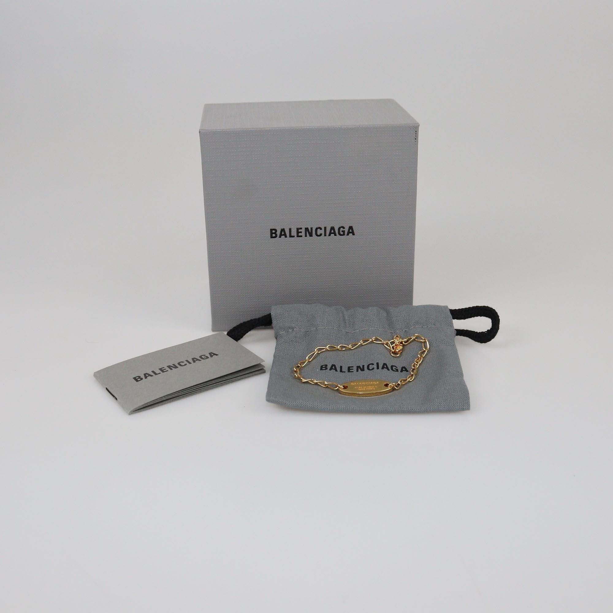 Balenciaga Gold Tone Everyday Bracelet Mens Balenciaga