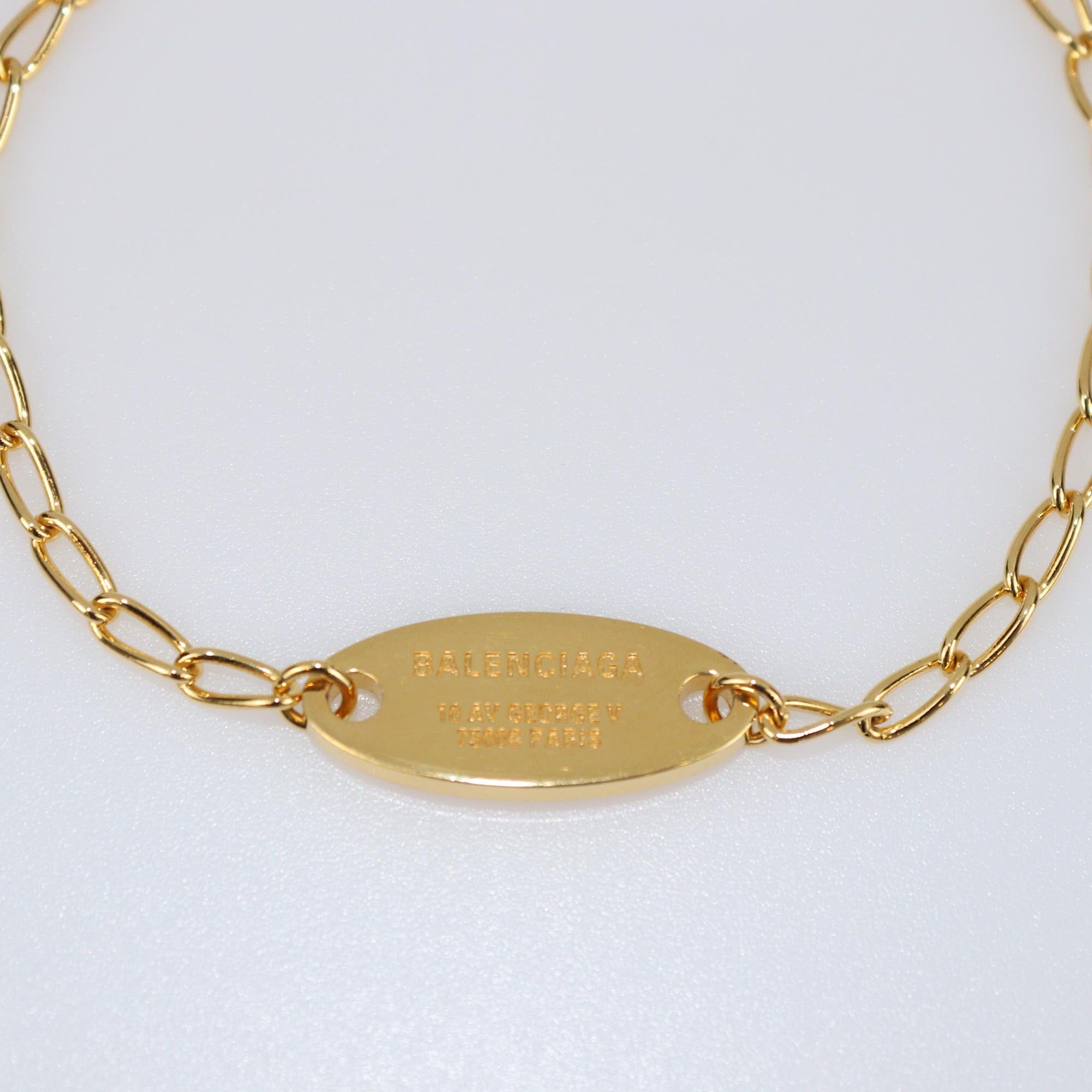 Balenciaga Gold Tone Everyday Bracelet Mens Balenciaga