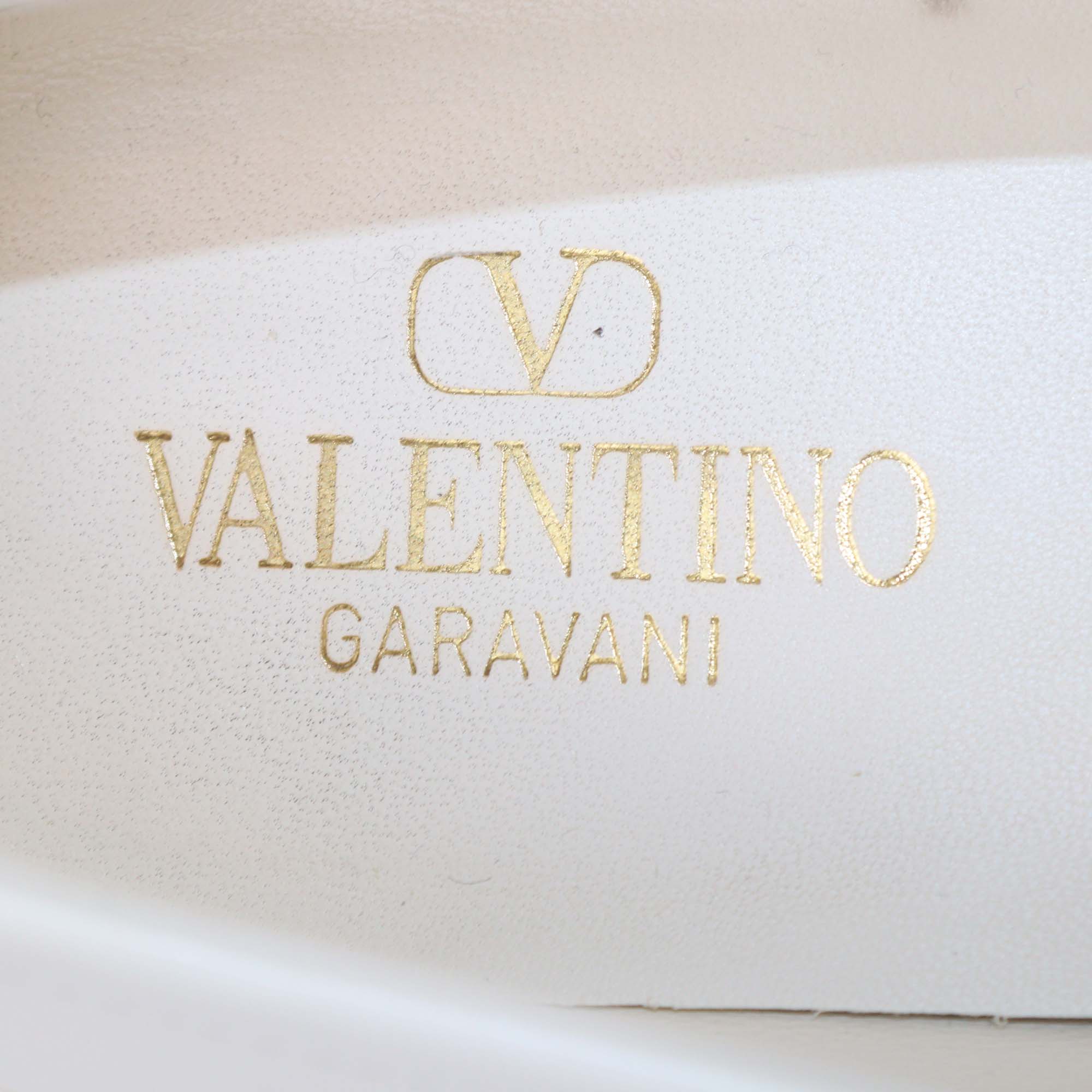Valentino Off White Leather VLogo Signature Loafers