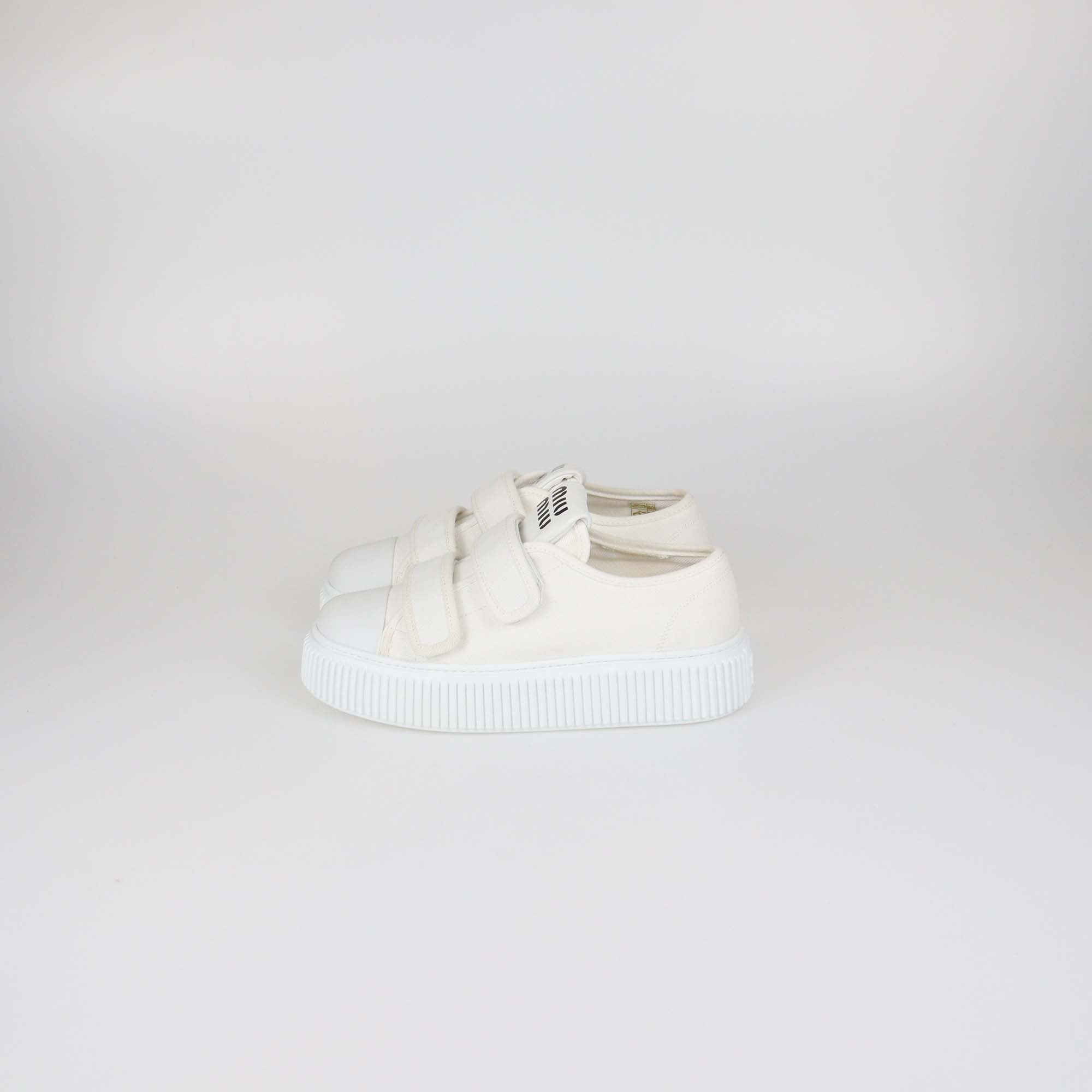 Miu Miu White Denim Platform Low Top Sneakers