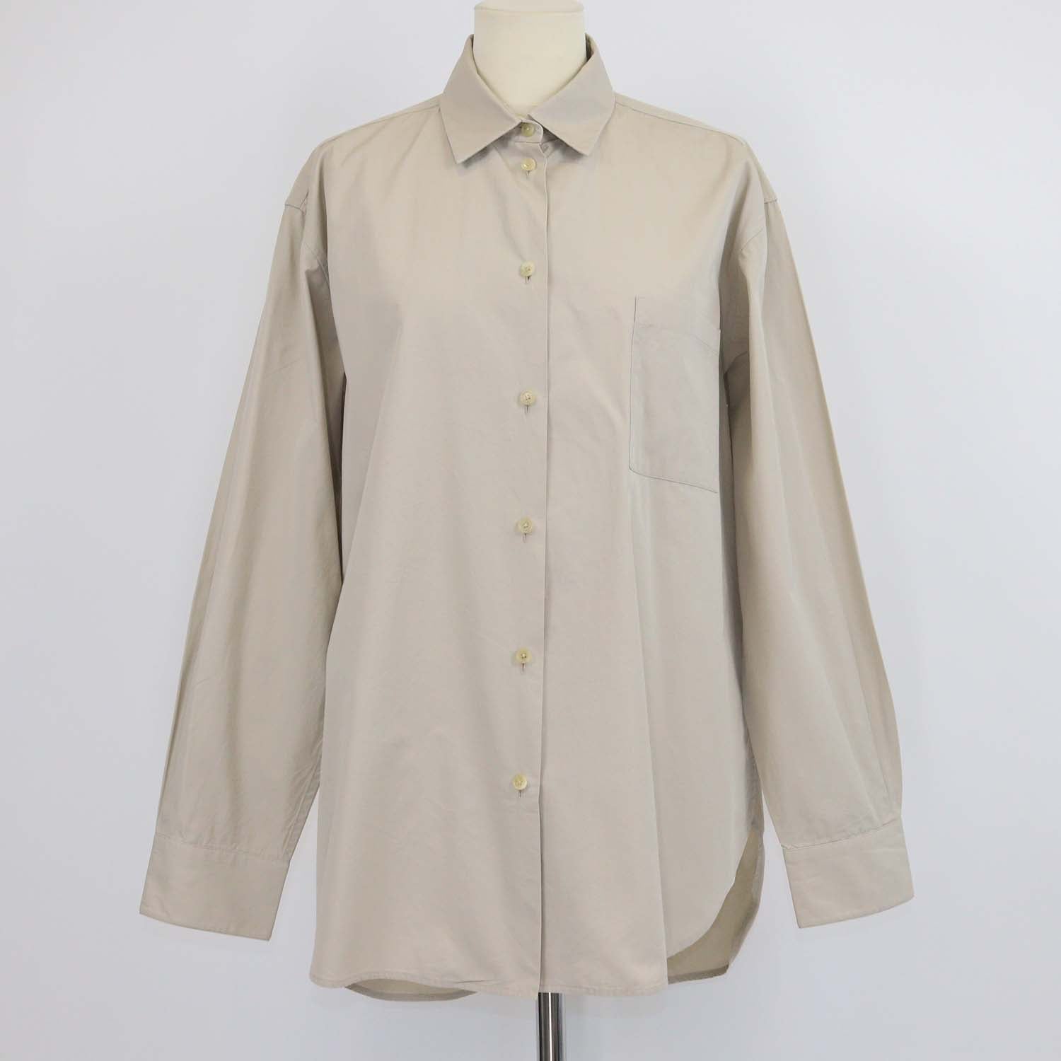 The Row Grey Cotton Long Sleeve Shirt