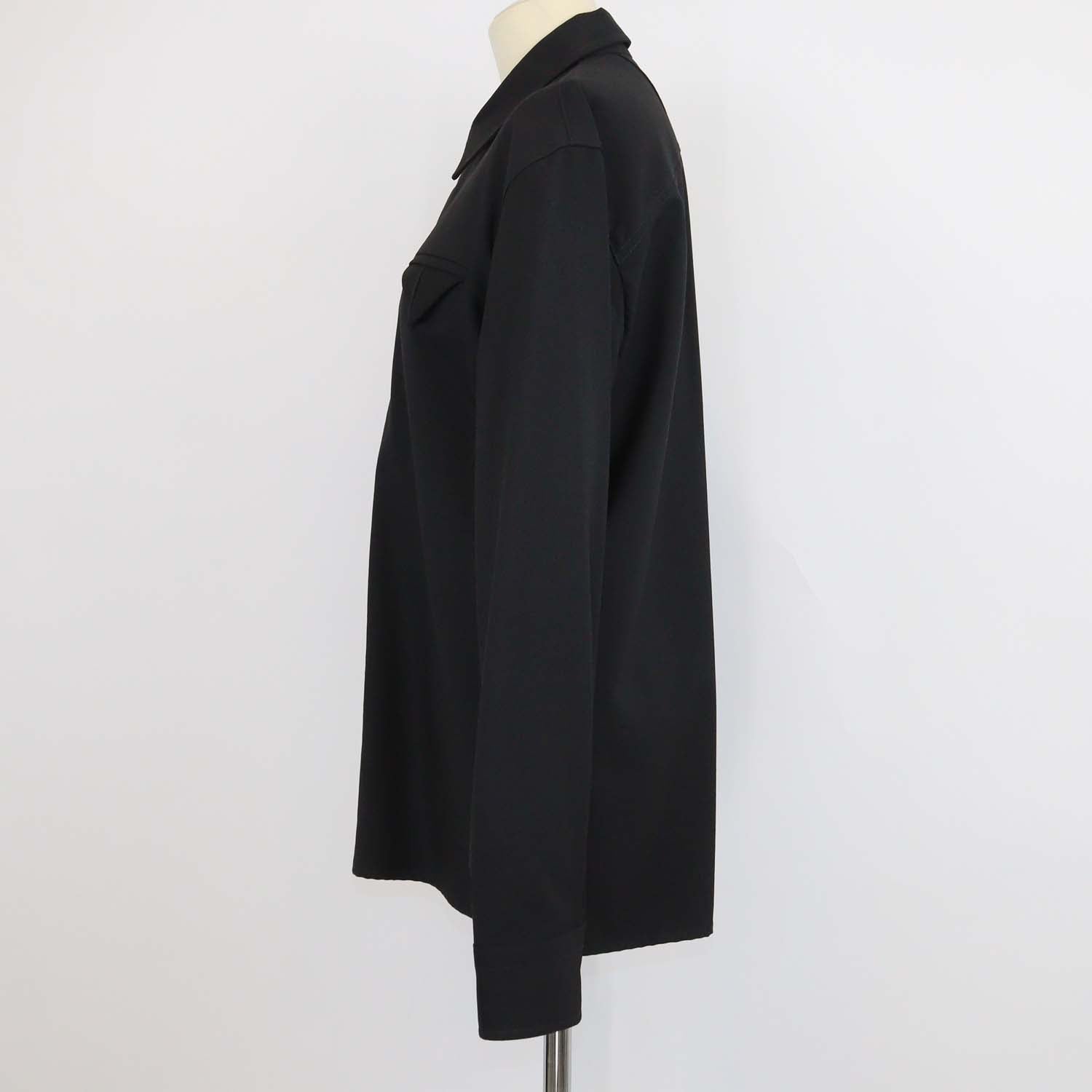 Bottega Veneta Black Wool Long Sleeve Shirt