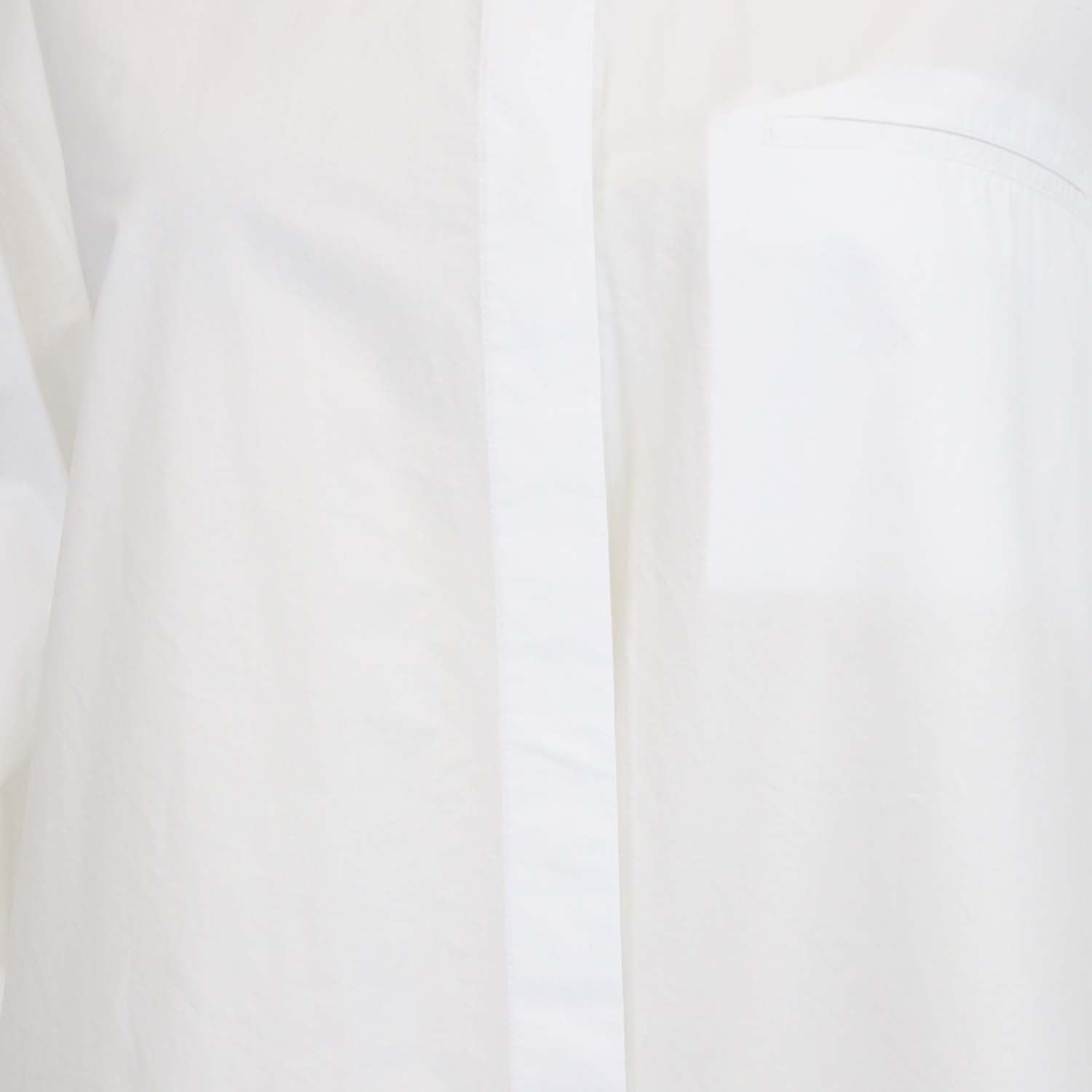 The Row White Cotton Poplin Oversized Long Sleeve Shirt