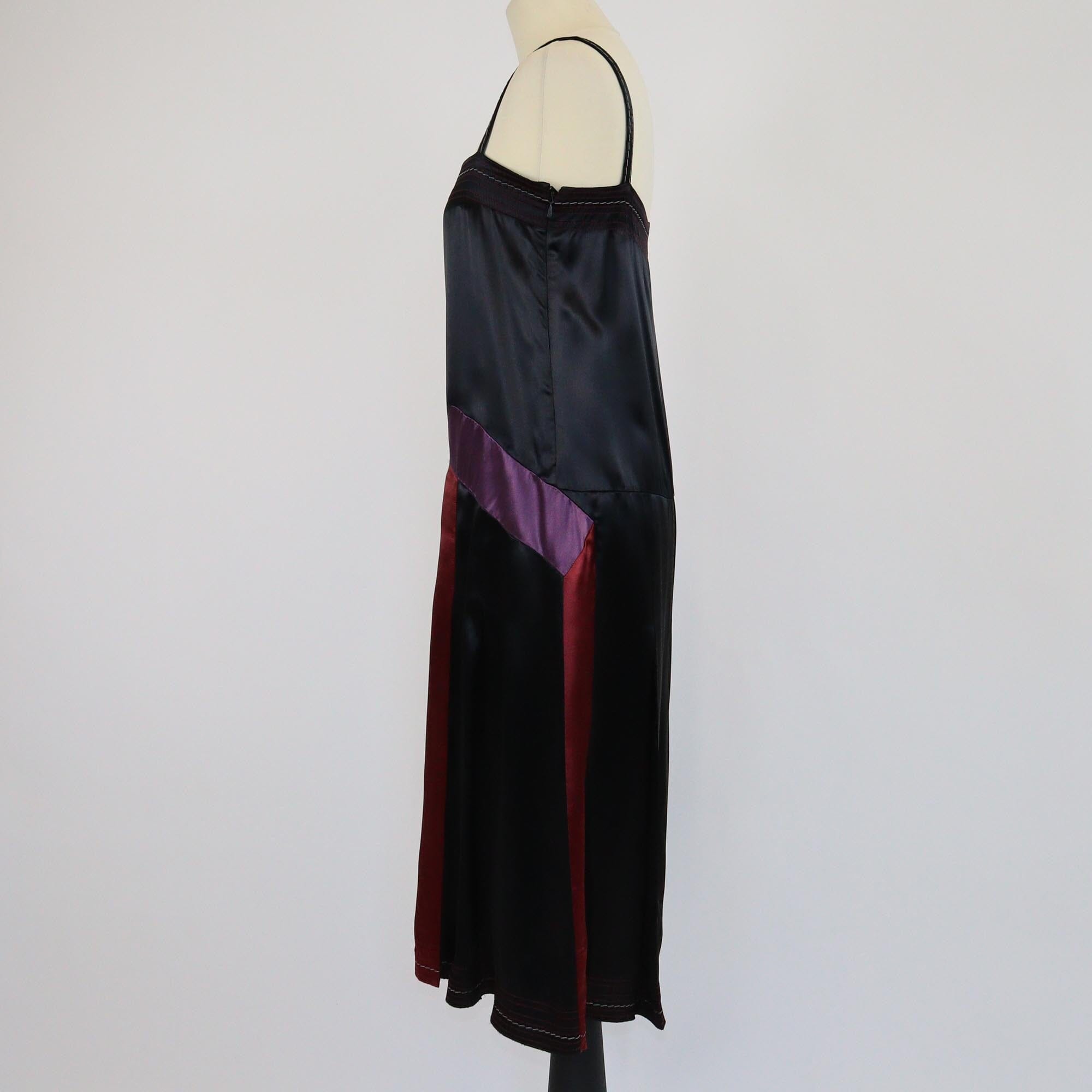 Bottega Veneta Black Printed Sleeveless Square Neckline Slip Dress Womens Bottega Veneta