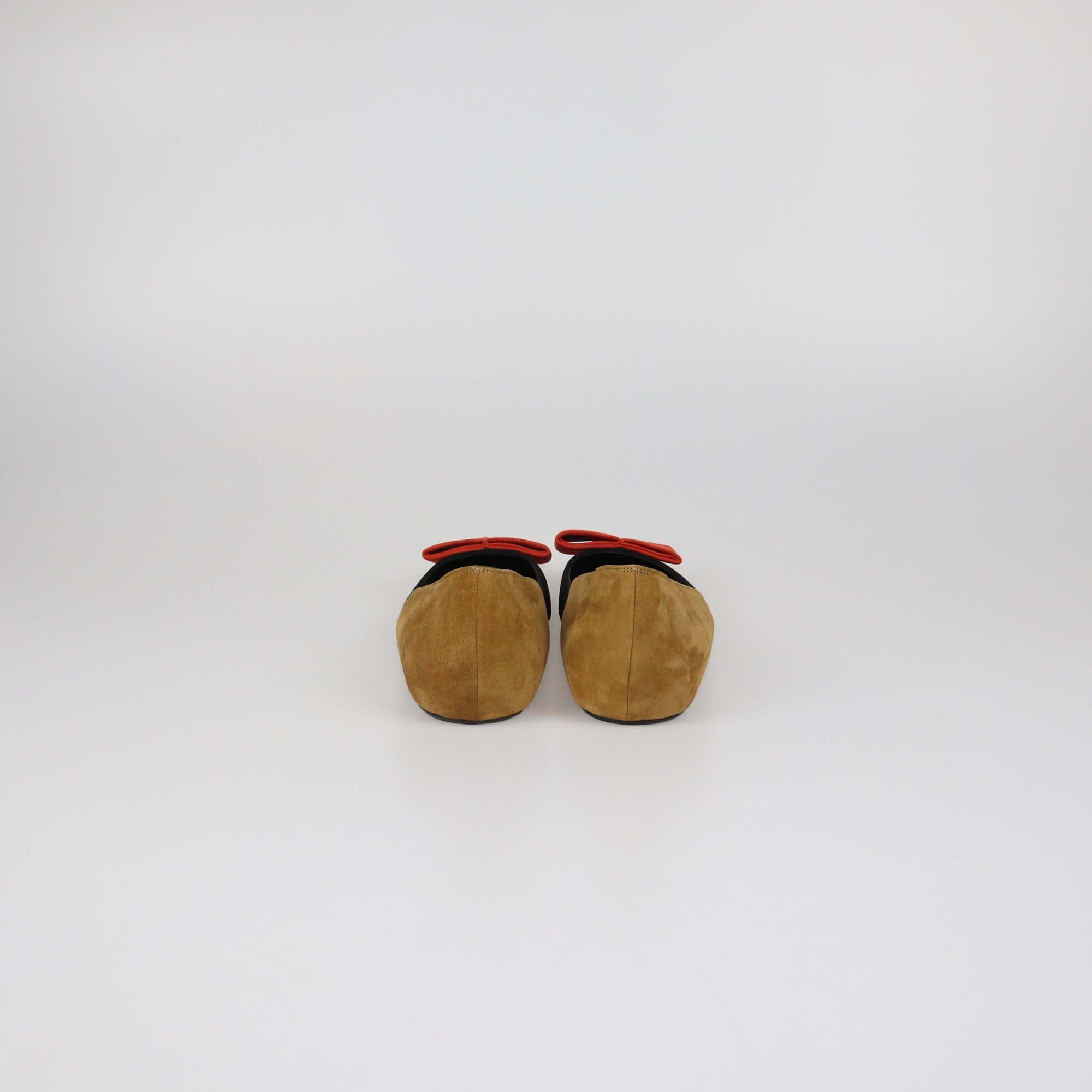 Pierre Hardy Tricolor Suede Pointed Toe Flats