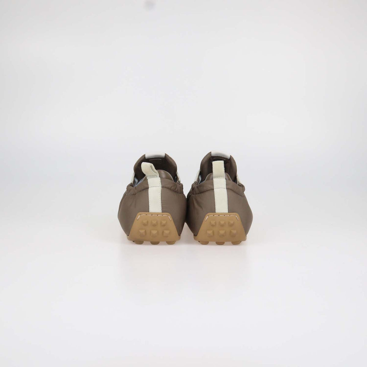 Hermes Brown, Light Beige Nylon and Suede In Sneakers
