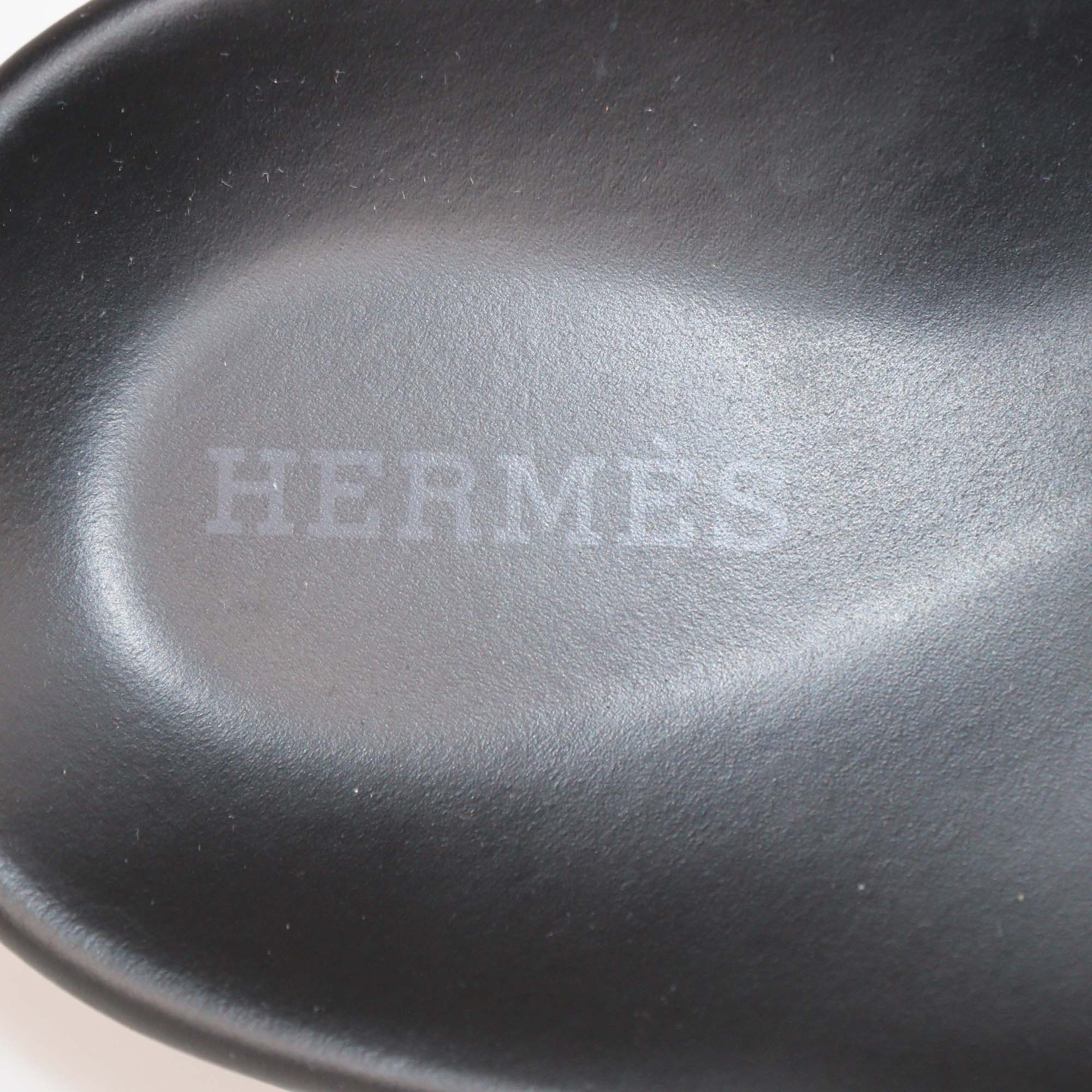 Hermes White Leather Chypre Sandals