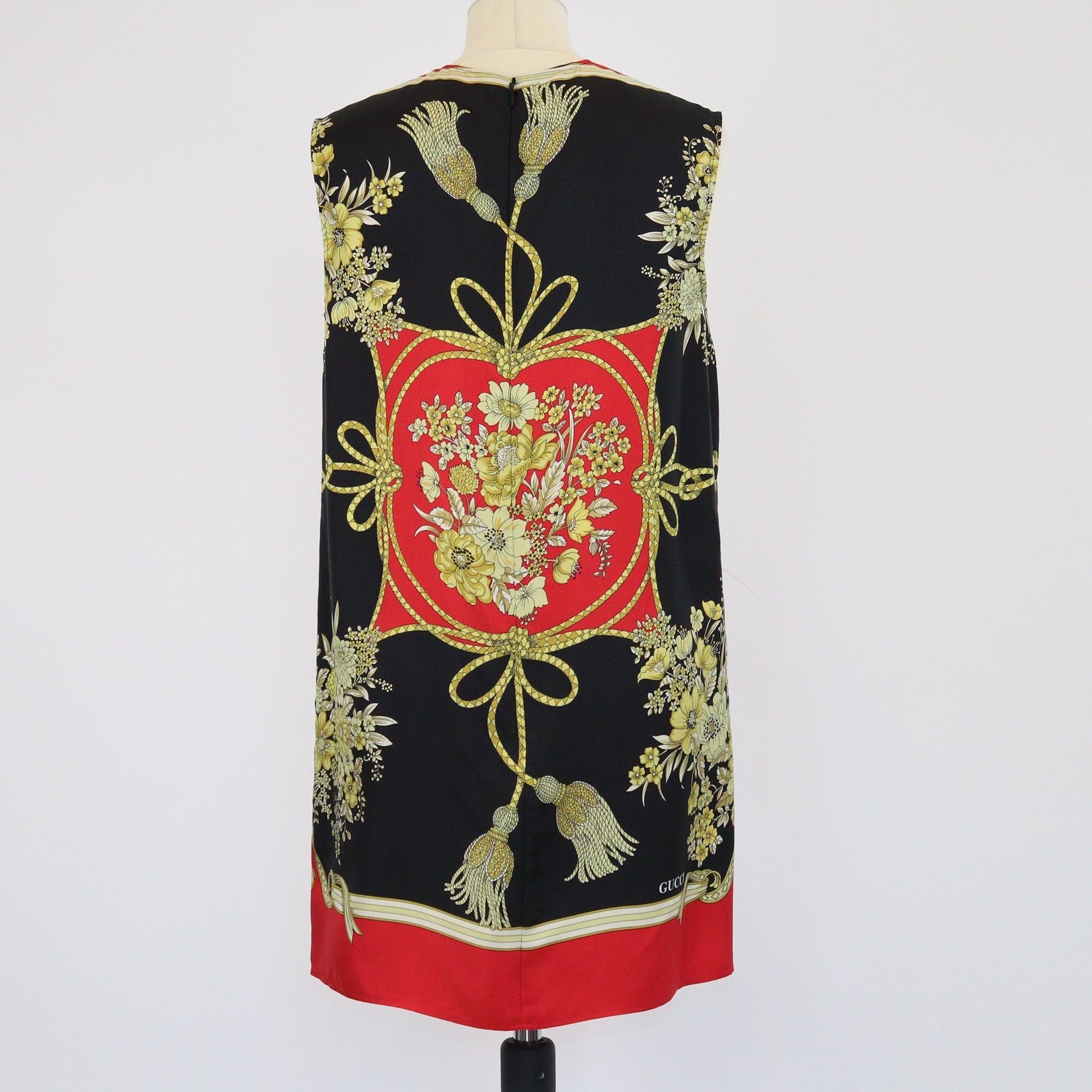 Gucci Multicolor Printed Sleeveless Mini Dress Womens Gucci